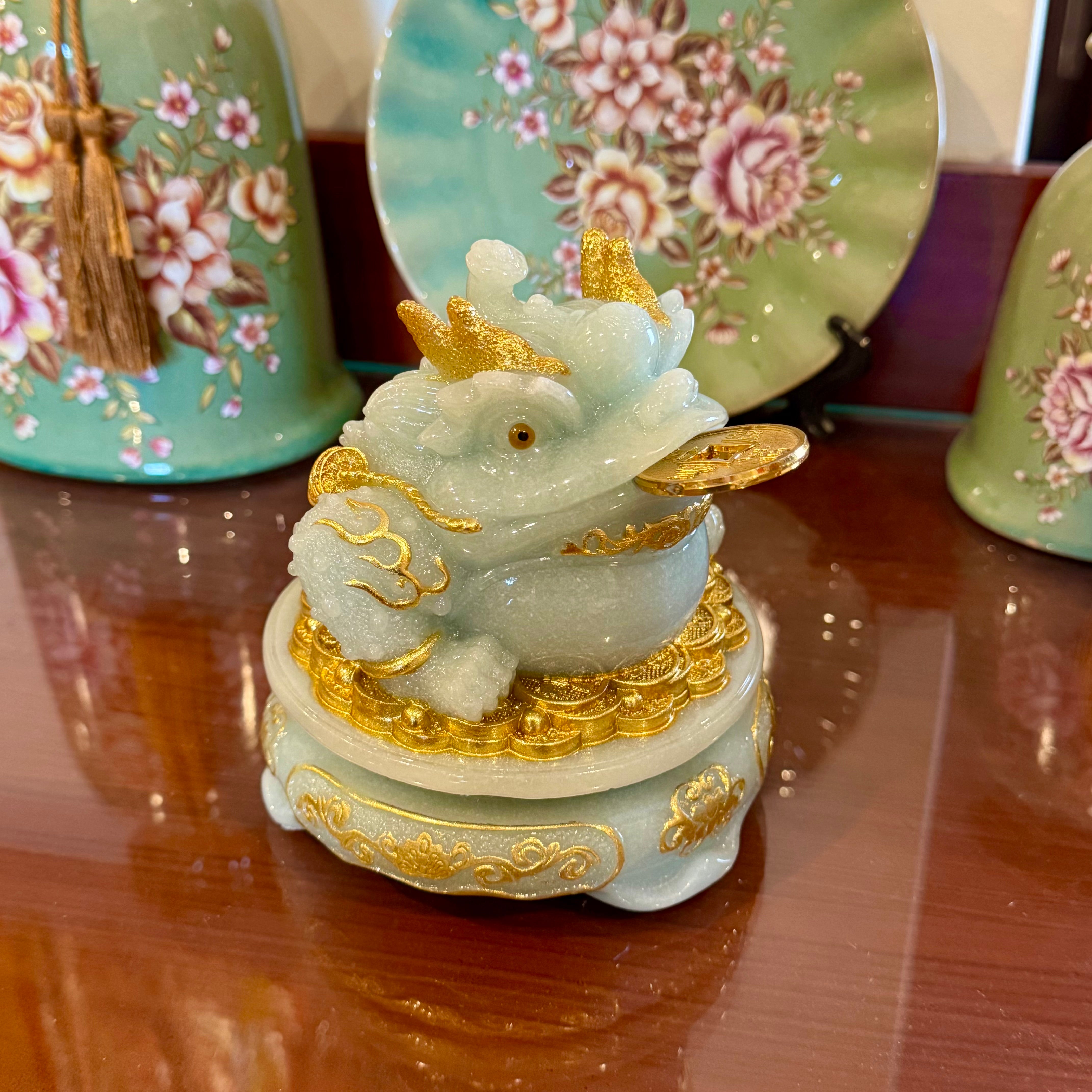 Beautiful & Lucky Ice Jade Money Frog 15cm Default Title - Feng Shui Charms - Royal Dragon Decor Philippines