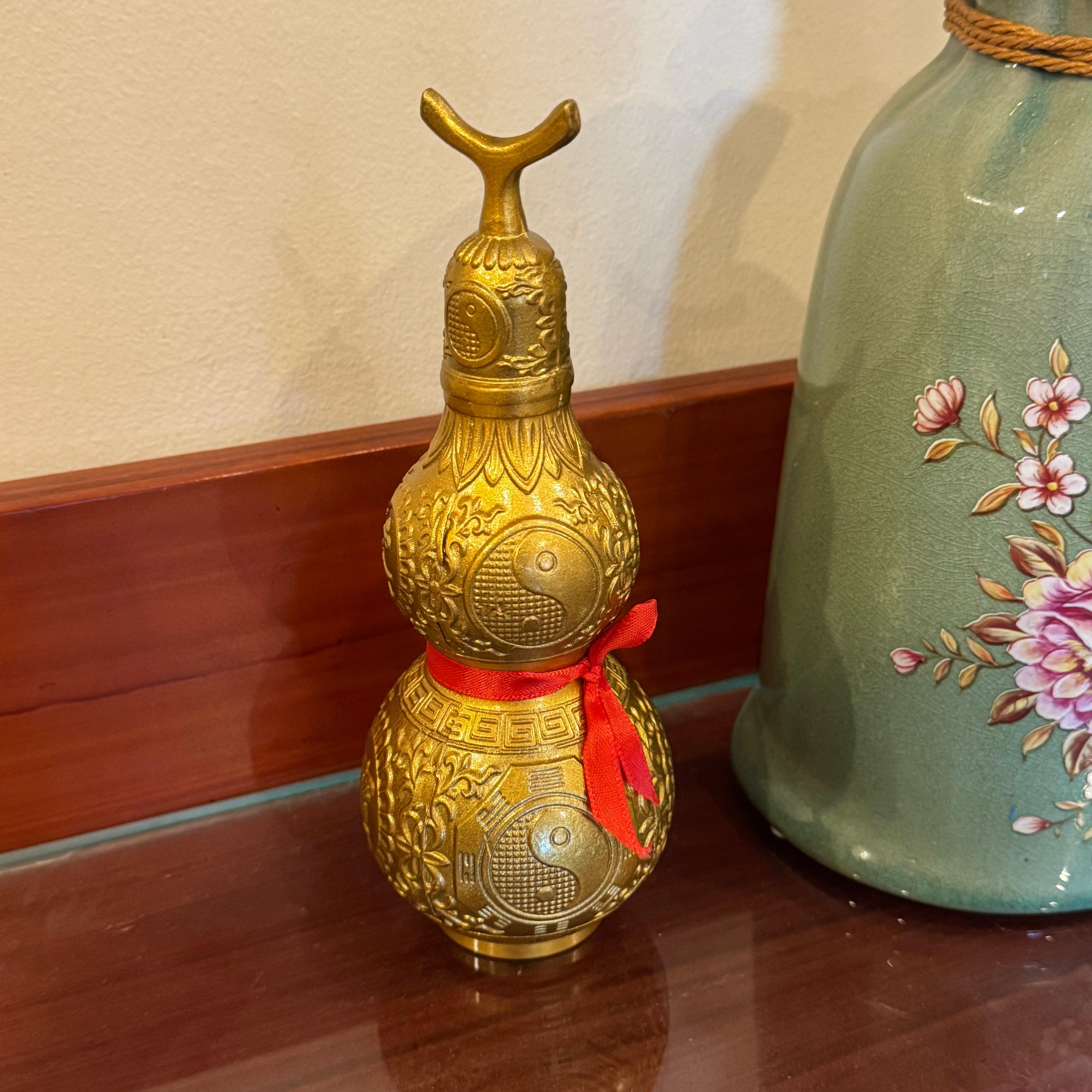 Brass Wu Lou of Good Health 13cm Default Title - Feng Shui Charms - Royal Dragon Decor Philippines