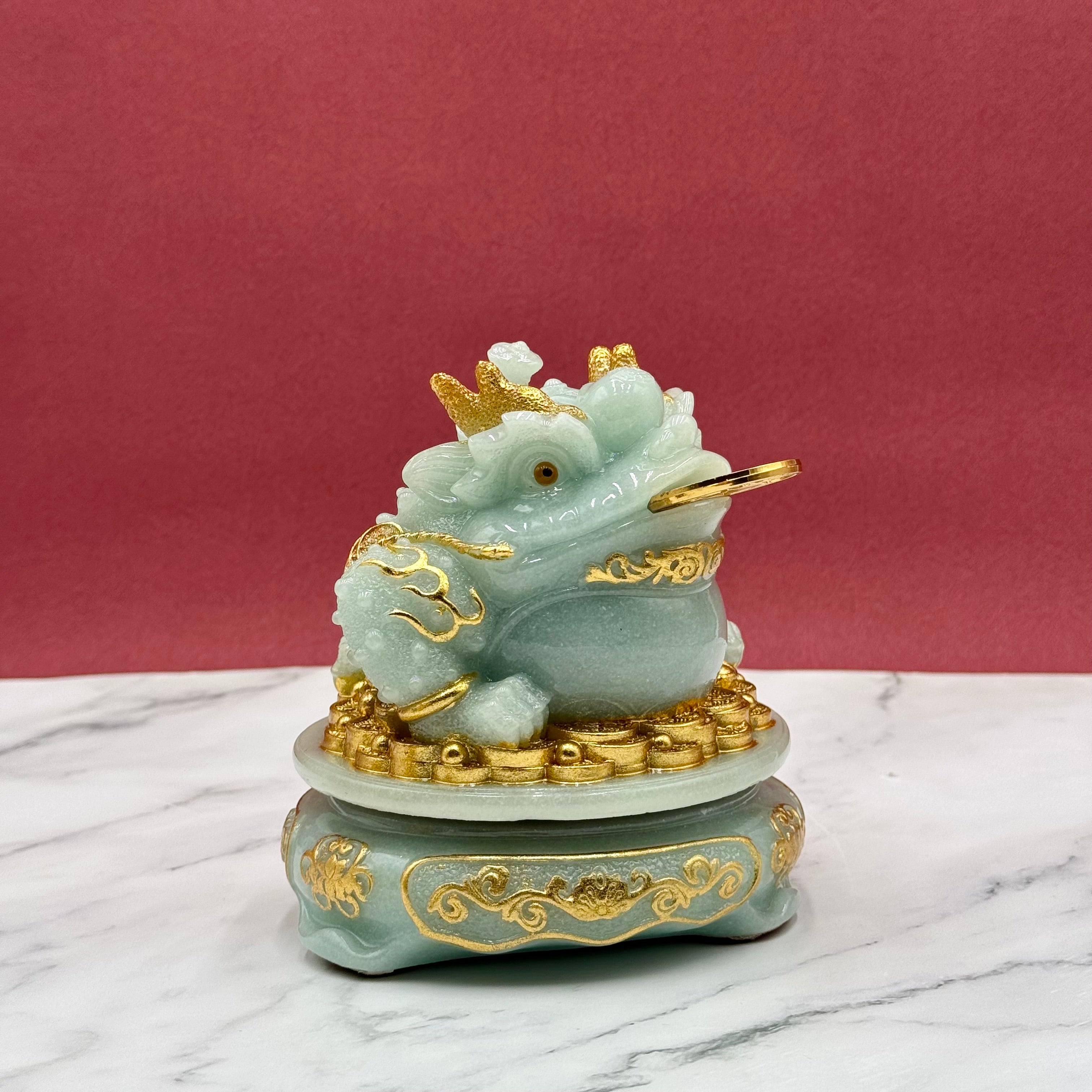 Beautiful & Lucky Ice Jade Money Frog 15cm Default Title - Feng Shui Charms - Royal Dragon Decor Philippines