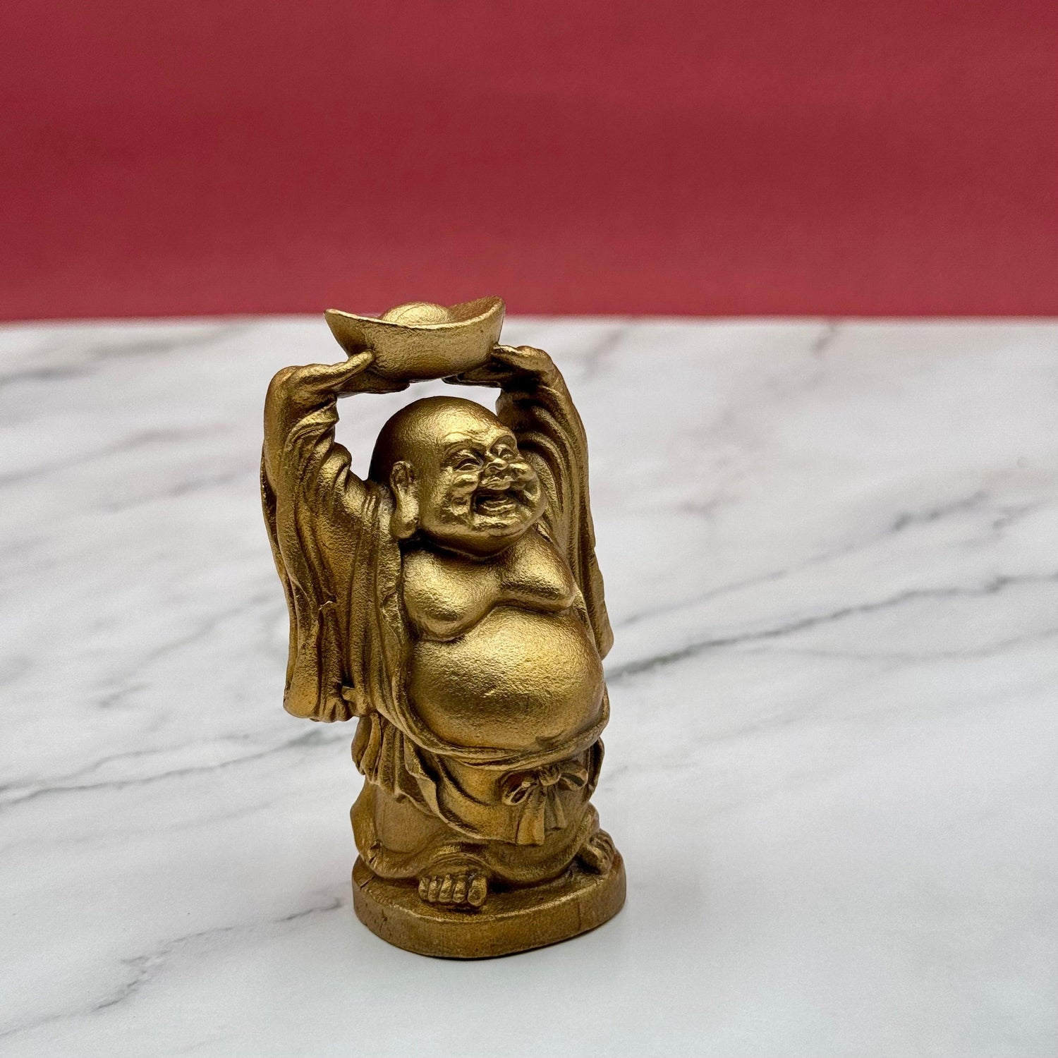 Mini Brass Buddha of Good Riches 10cm Default Title - Feng Shui Charms - Royal Dragon Decor Philippines
