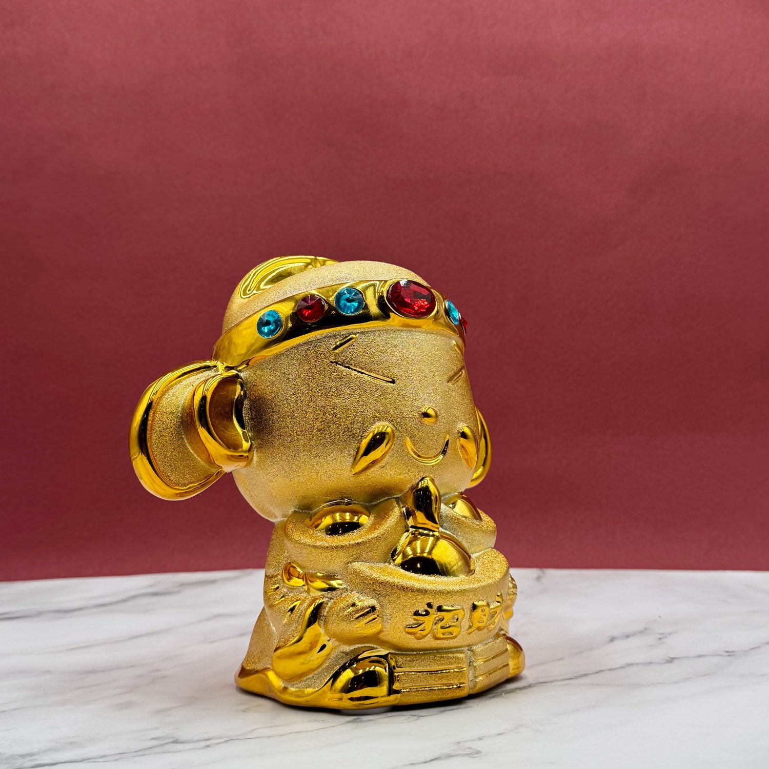 Golden Piggy Bank God of Wealth 20cm Default Title - Feng Shui Charms - Royal Dragon Decor Philippines