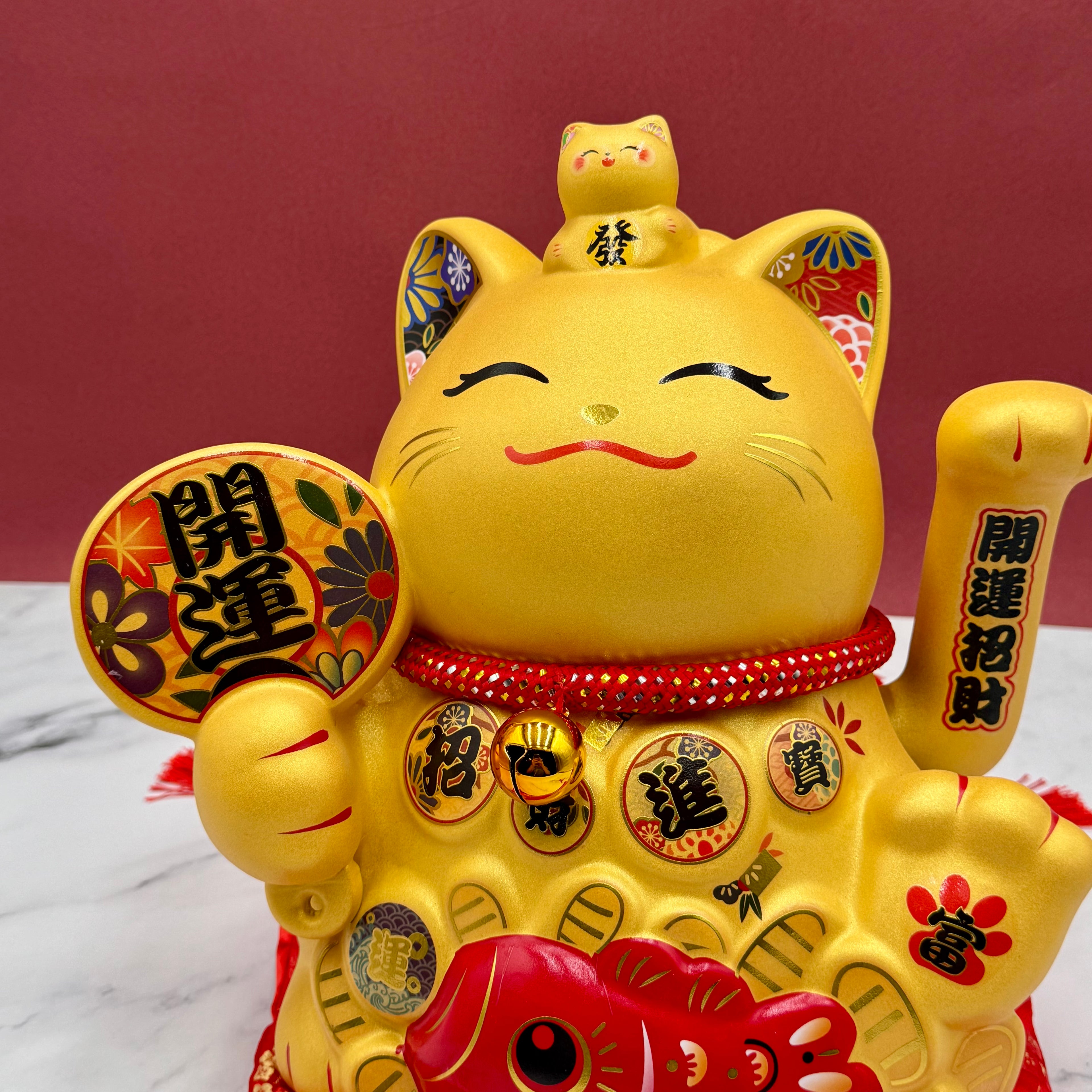 Happy & Lucky Golden Cat for Good Luck 29cm Default Title - Feng Shui Charms - Royal Dragon Decor Philippines