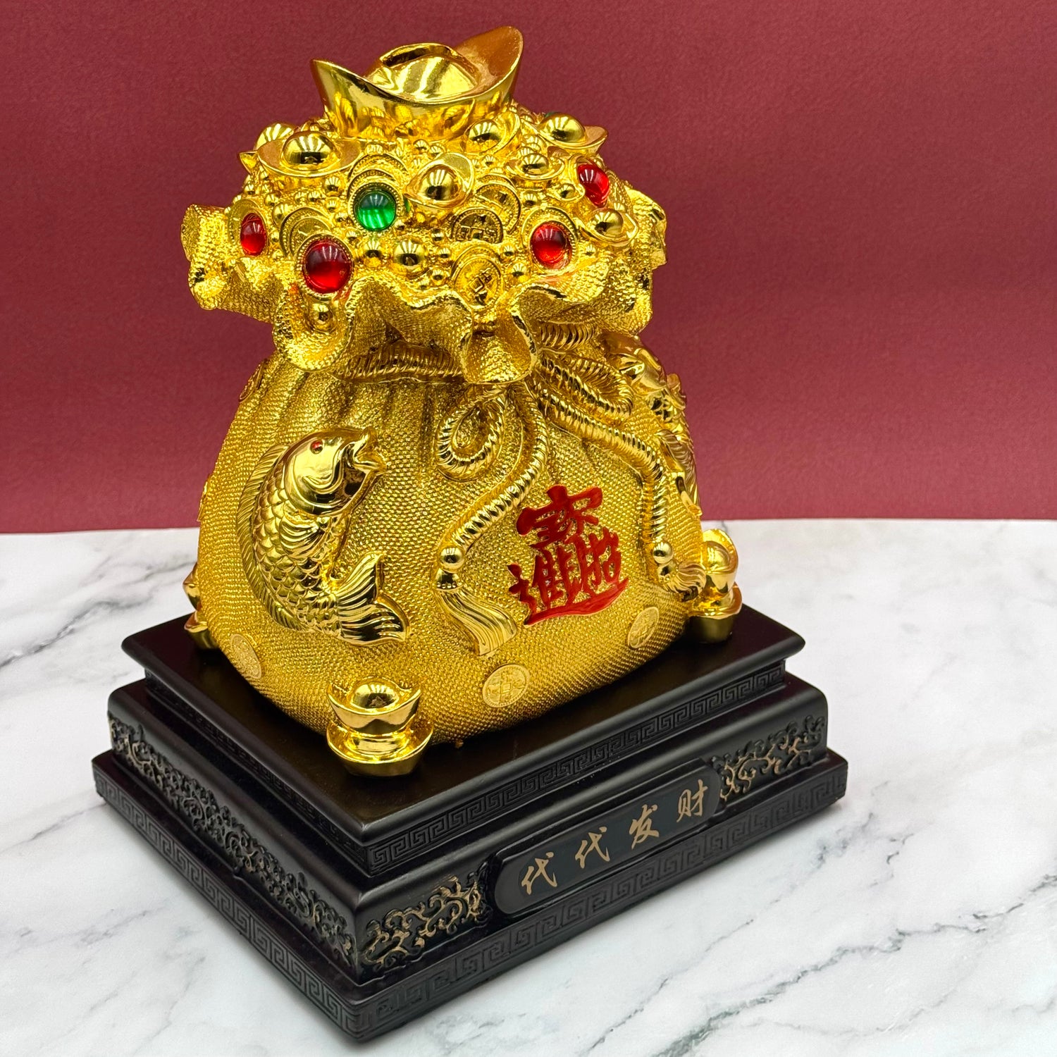 Bring Home The Gold Money Bag 29cm Default Title - Feng Shui Charms - Royal Dragon Decor Philippines