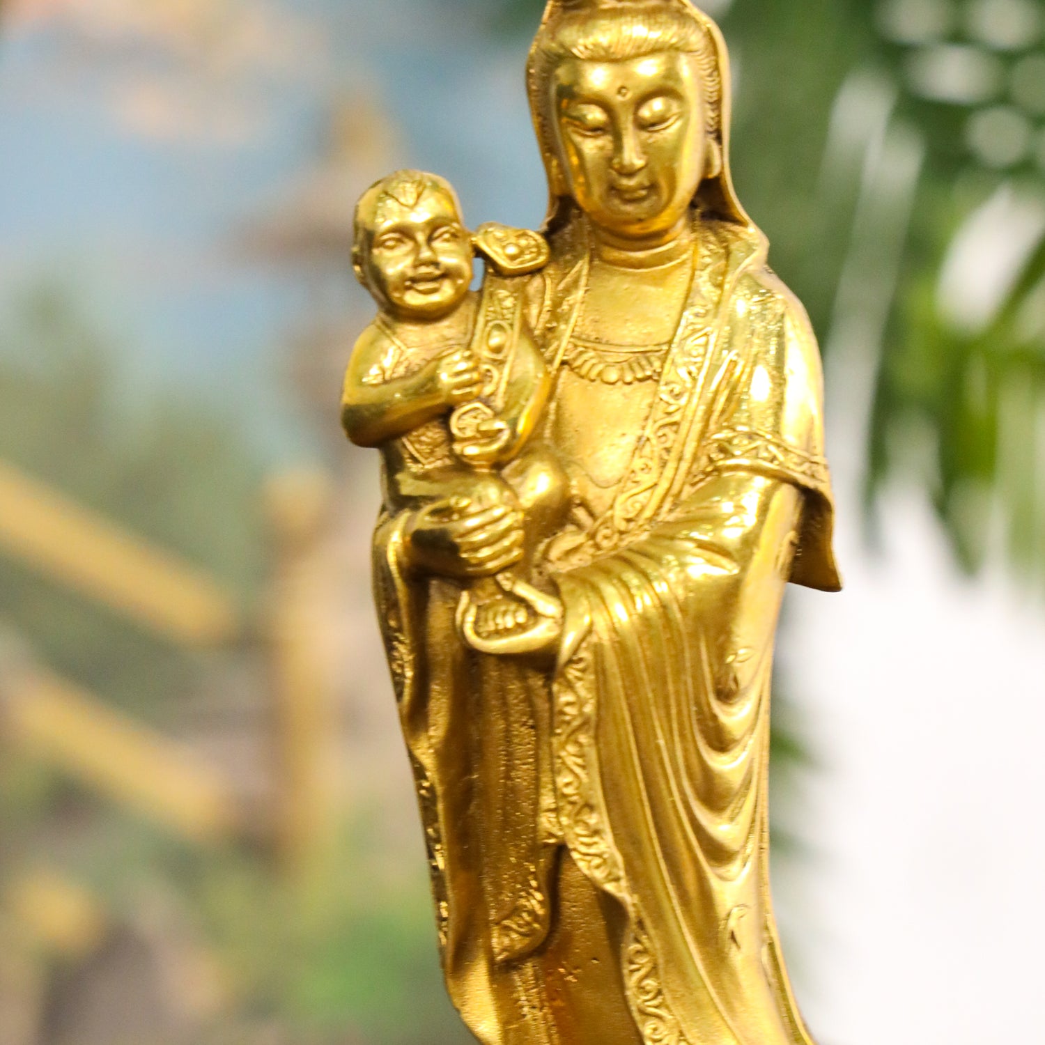 Merciful Guardian Brass Guan Yin 26cm