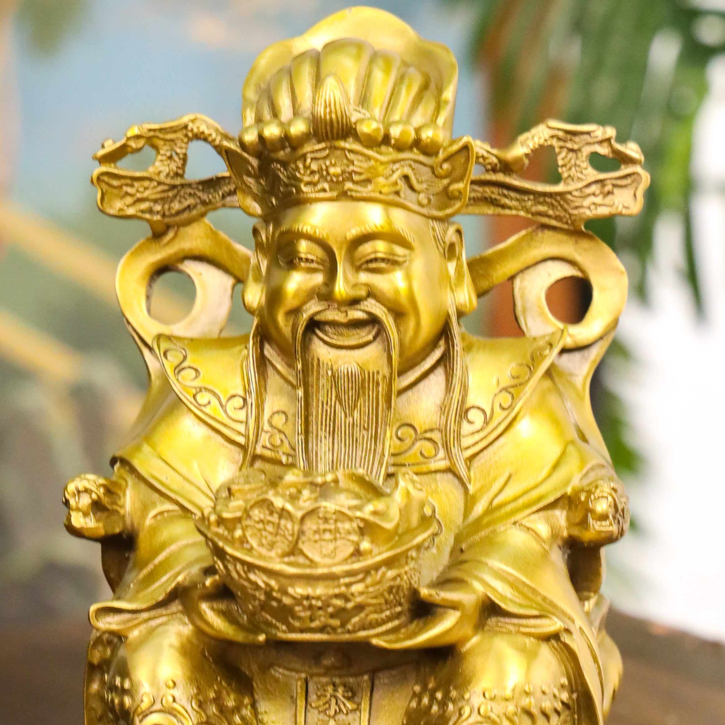 Brass Cai Shen the God of Wealth 21cm