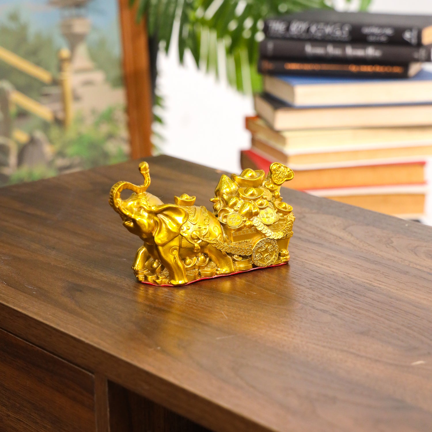 Powerful Elephant with Carriage of Fortune 17cm