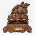 Wood Rotating Three-legged Toad on Money Pots 25cm Default Title - Feng Shui Charms - Royal Dragon Decor Philippines