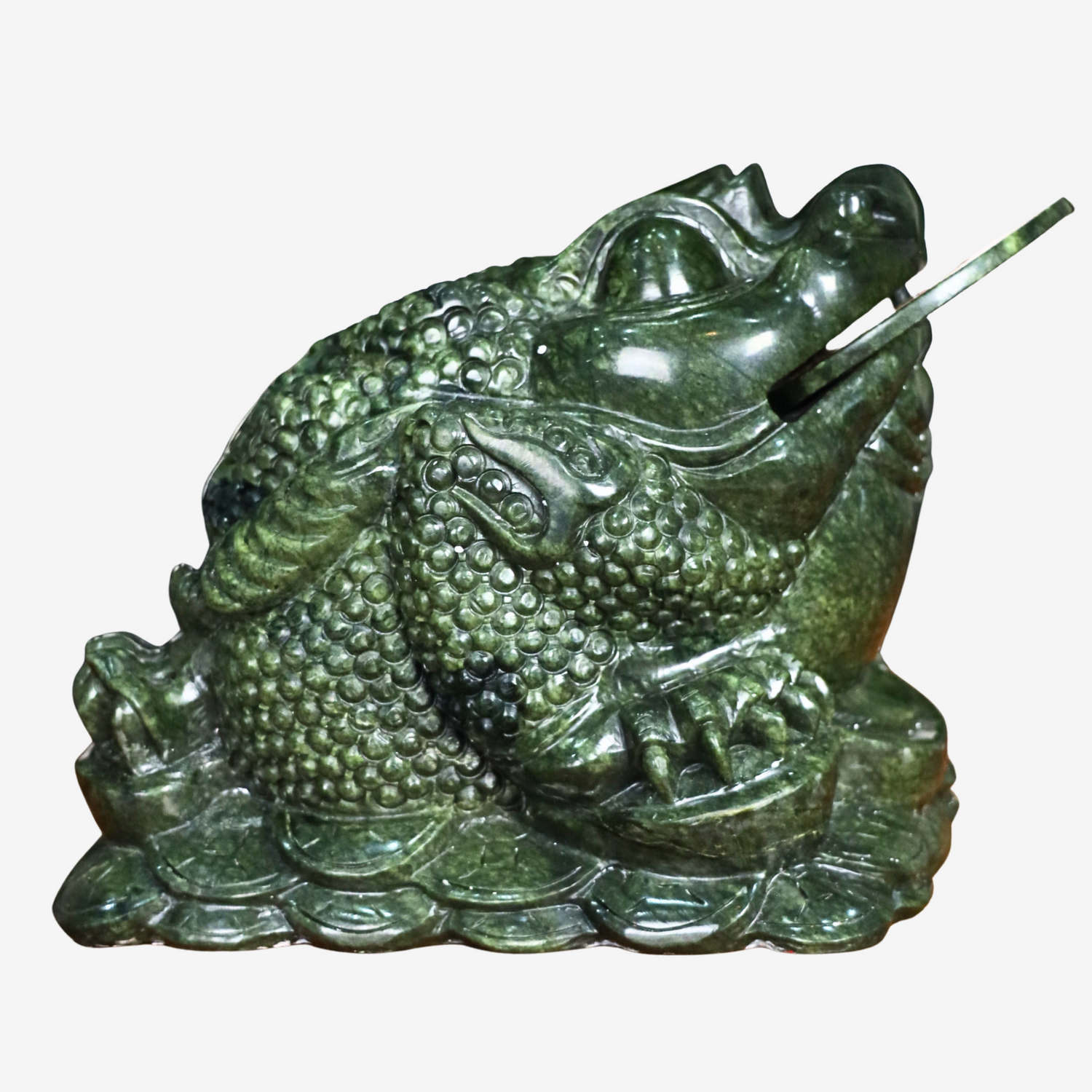 Powerful Prosperity Jade Frog of Fortune 21cm