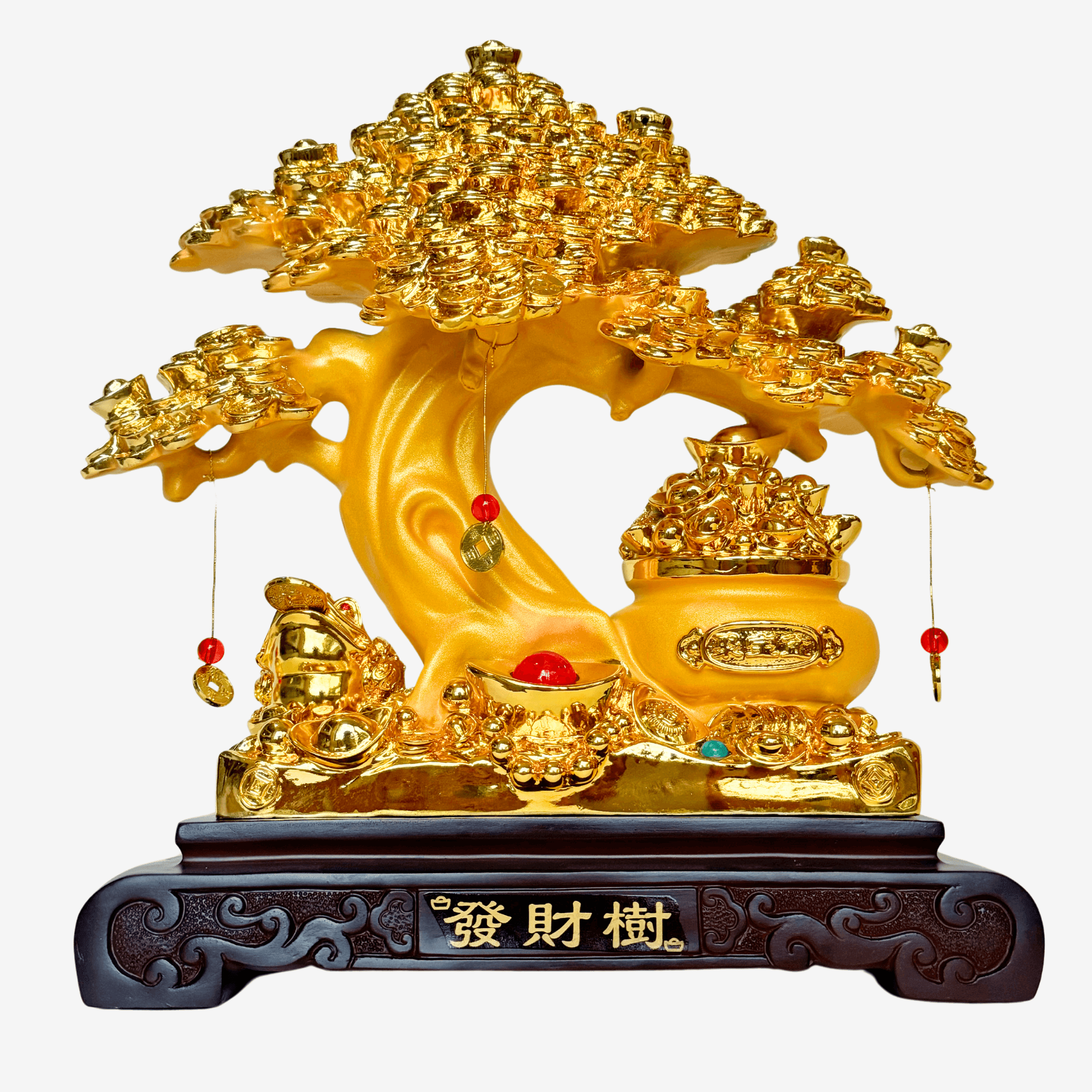 gold money tree Large Lucky Money Tree of Gold Abundance 34cm