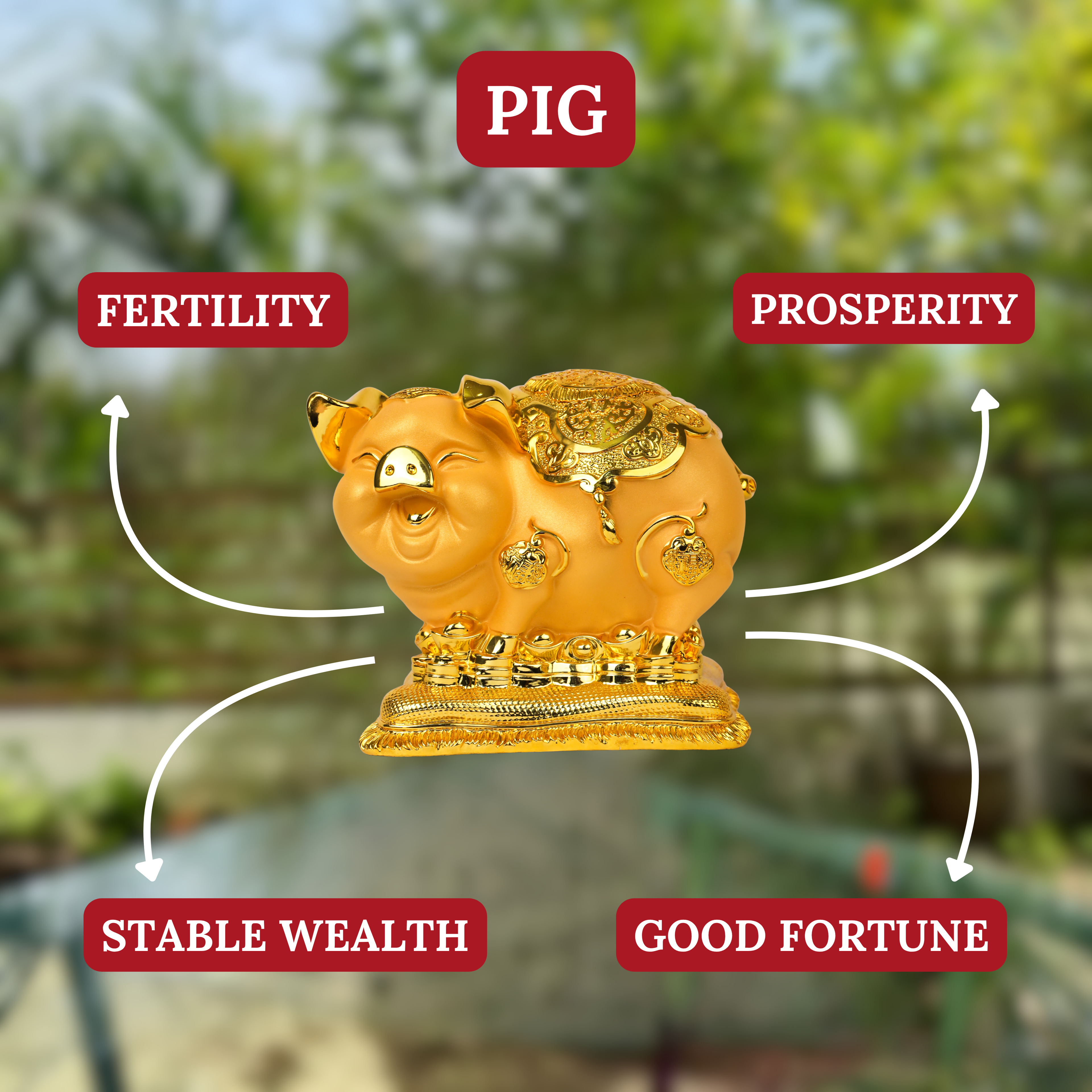 Easy Life Golden Pig of Prosperity 38cm