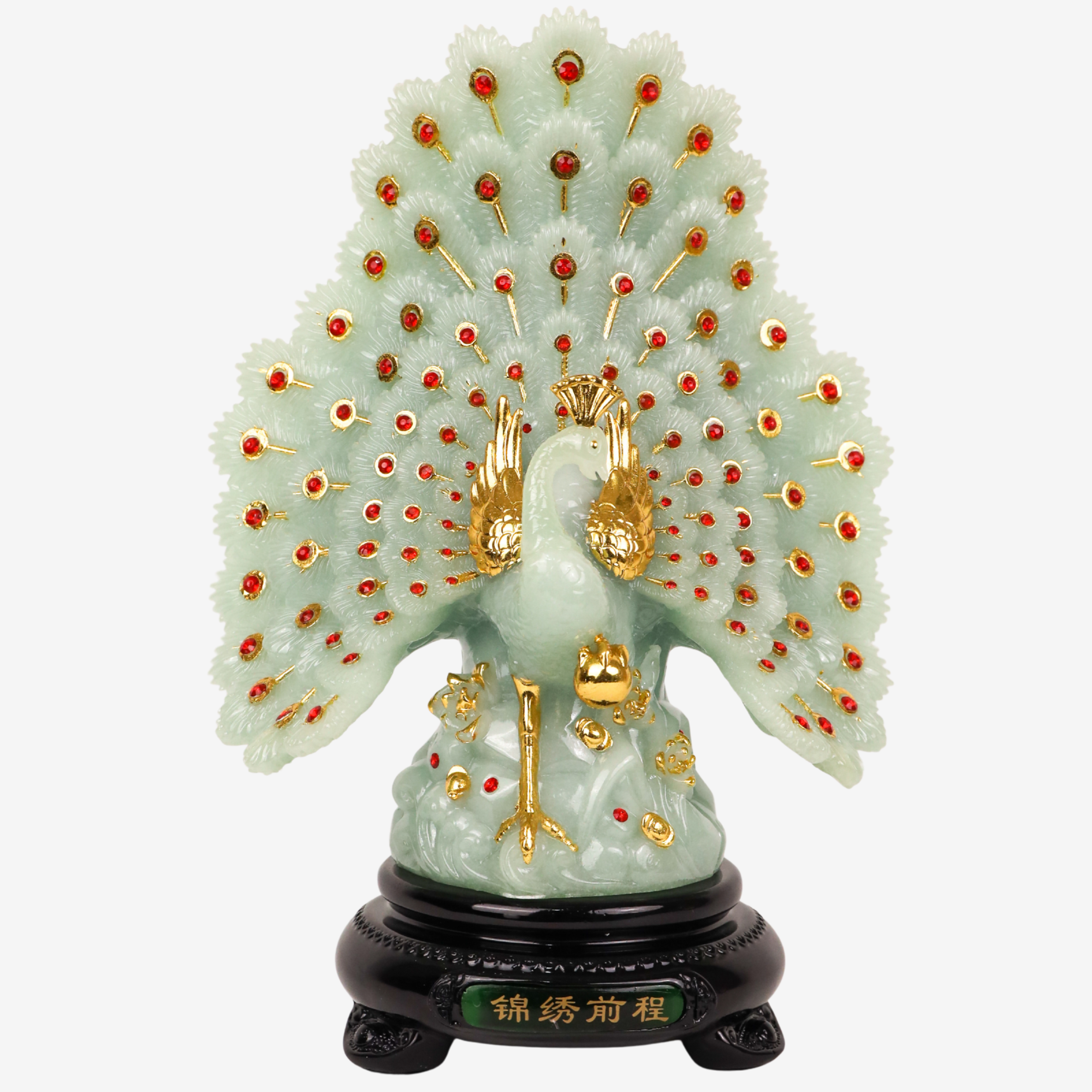 A Display of Beauty Jade Peacock 32cm
