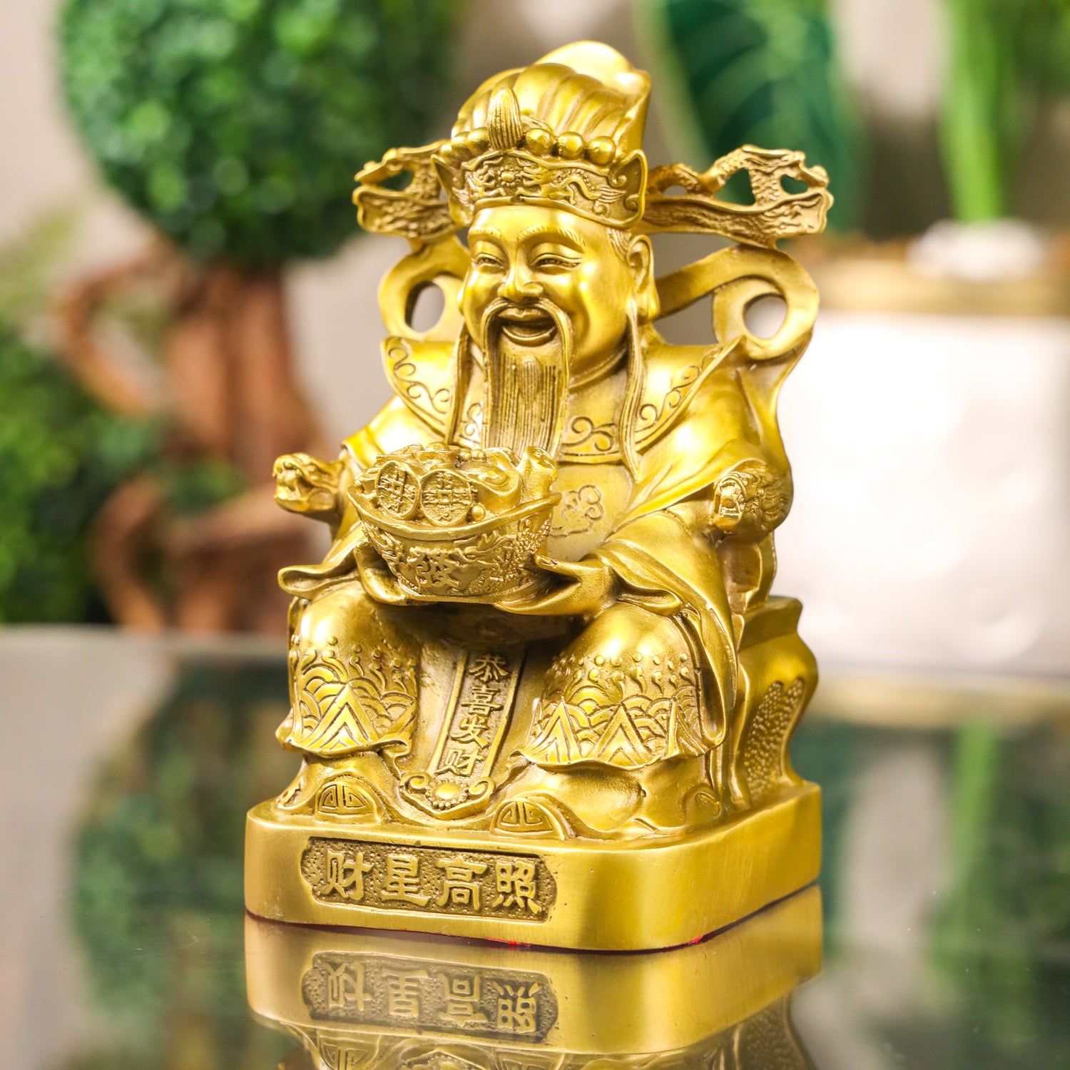 Brass Cai Shen the God of Wealth 21cm