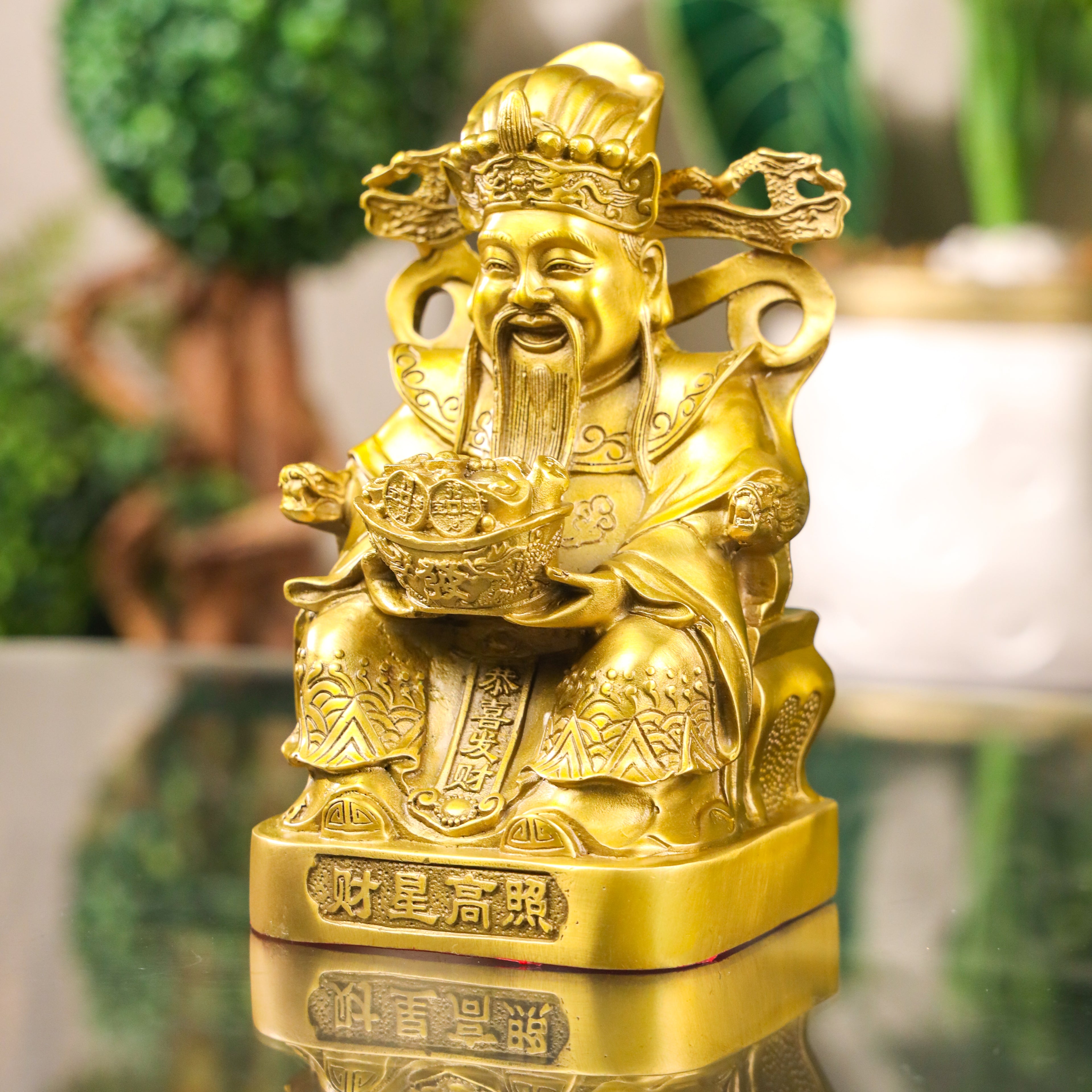 Brass Cai Shen the God of Wealth 21cm