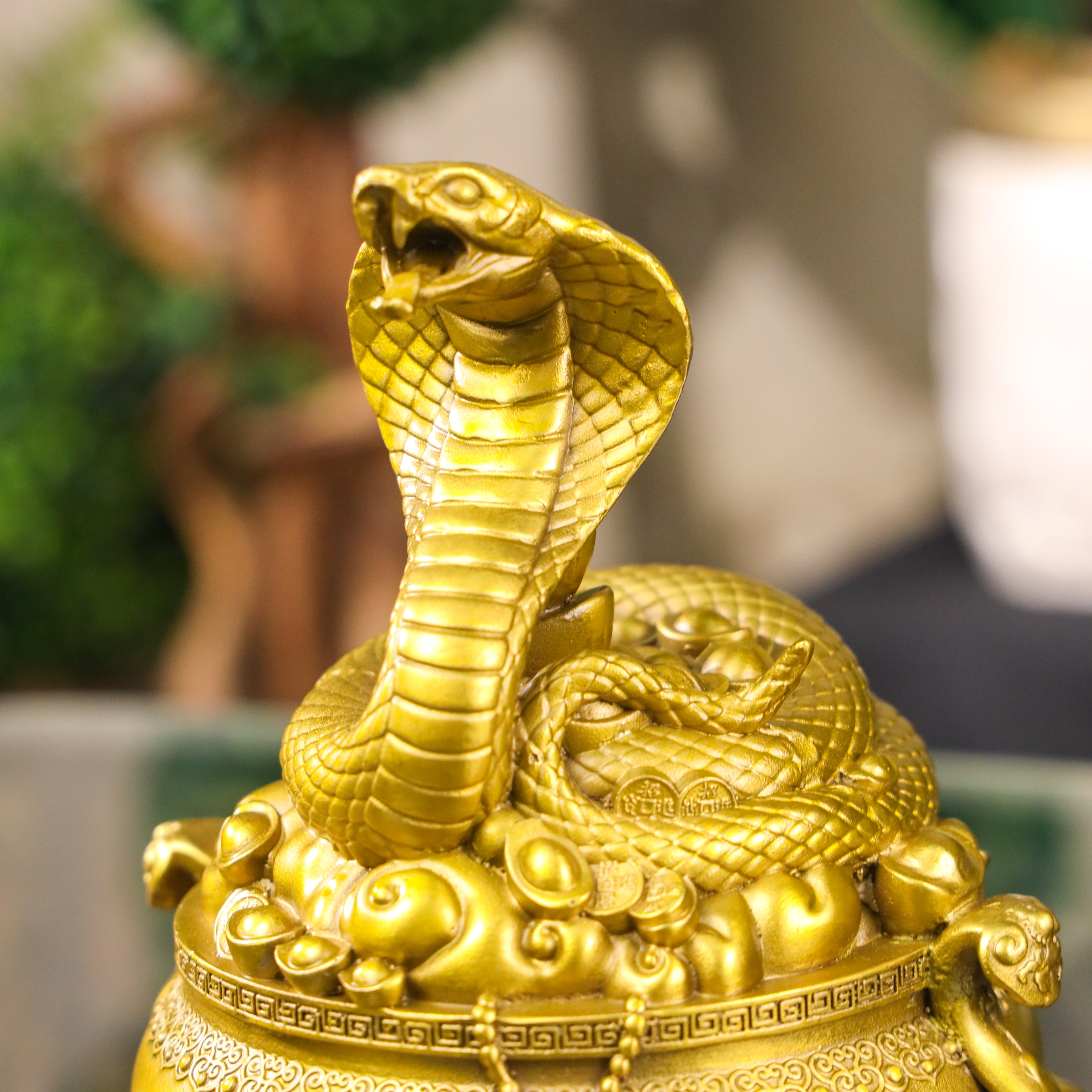 Brass Serpent of Sharp Success Snake 20cm