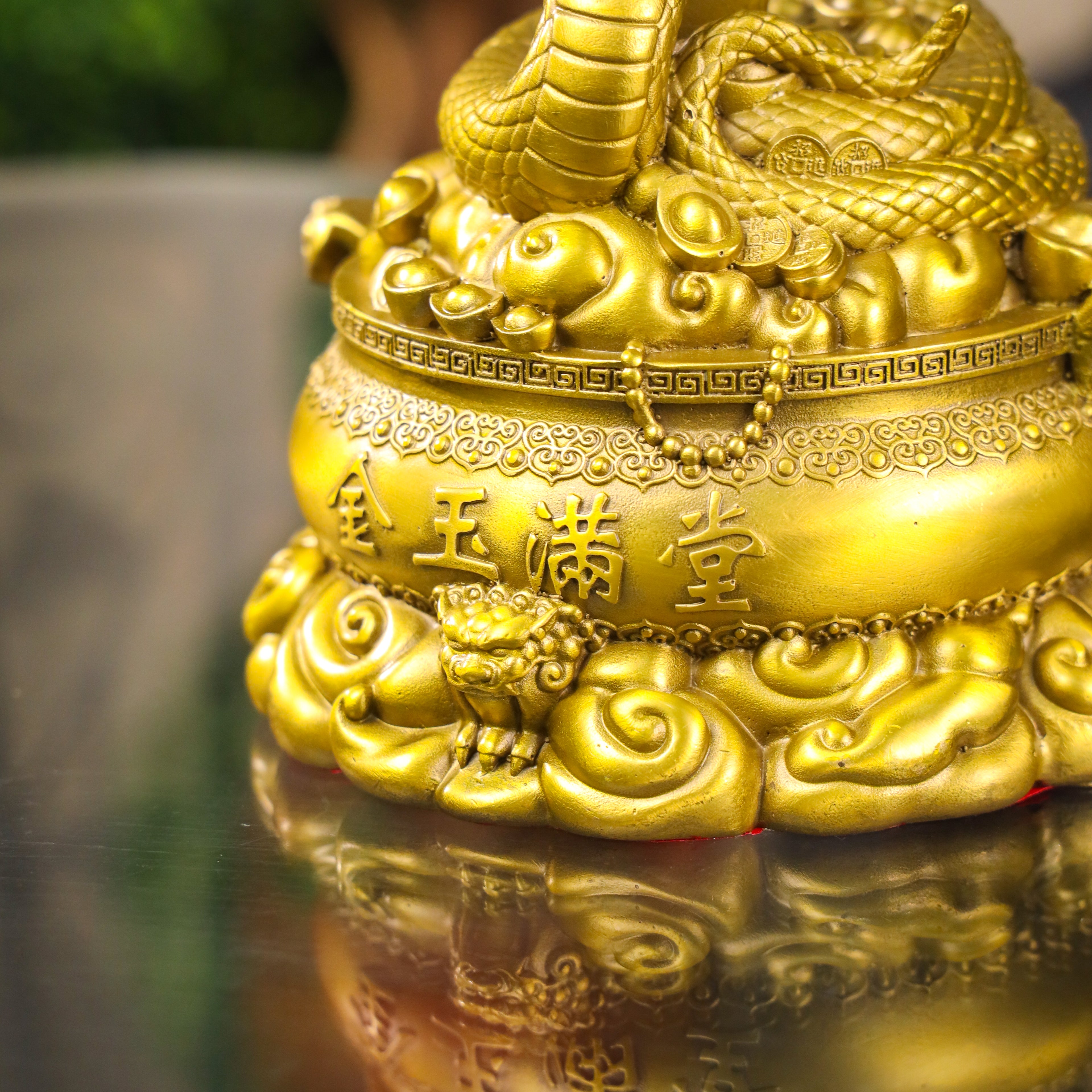 Brass Serpent of Sharp Success Snake 20cm