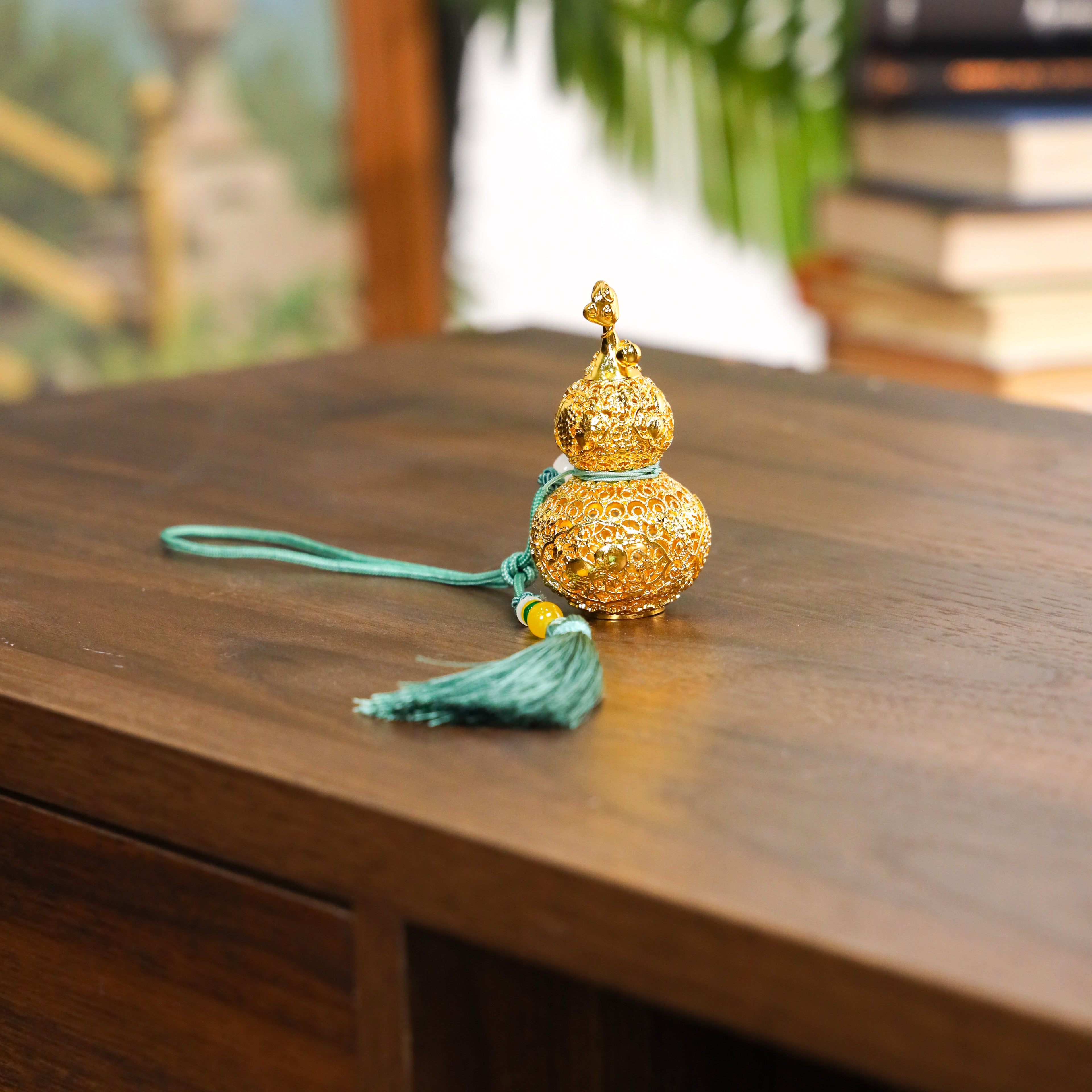 Lifelong Strength Brass Wu Lou Charm 8cm