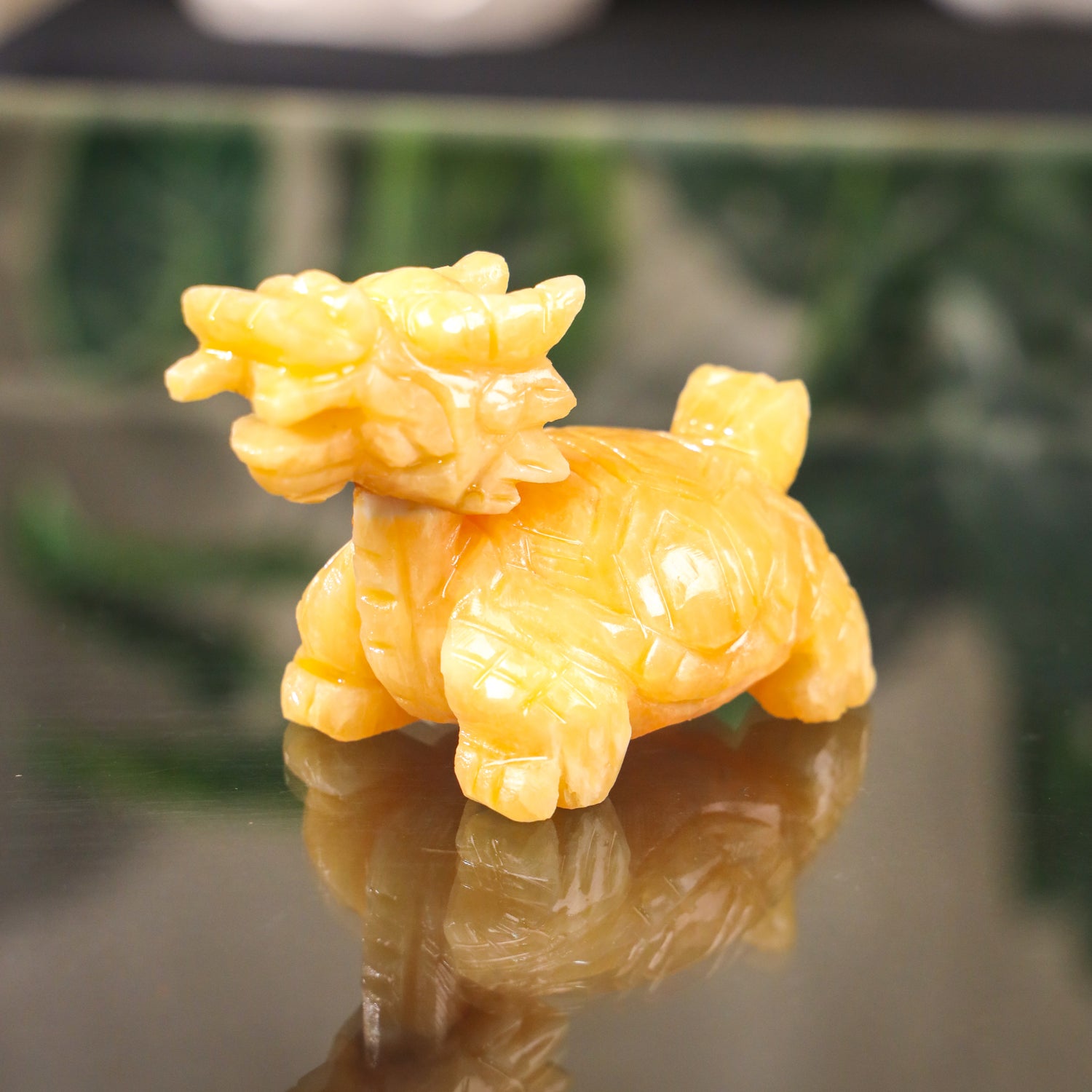 Little Topaz Guardian of Success Dragon Turtle 11cm
