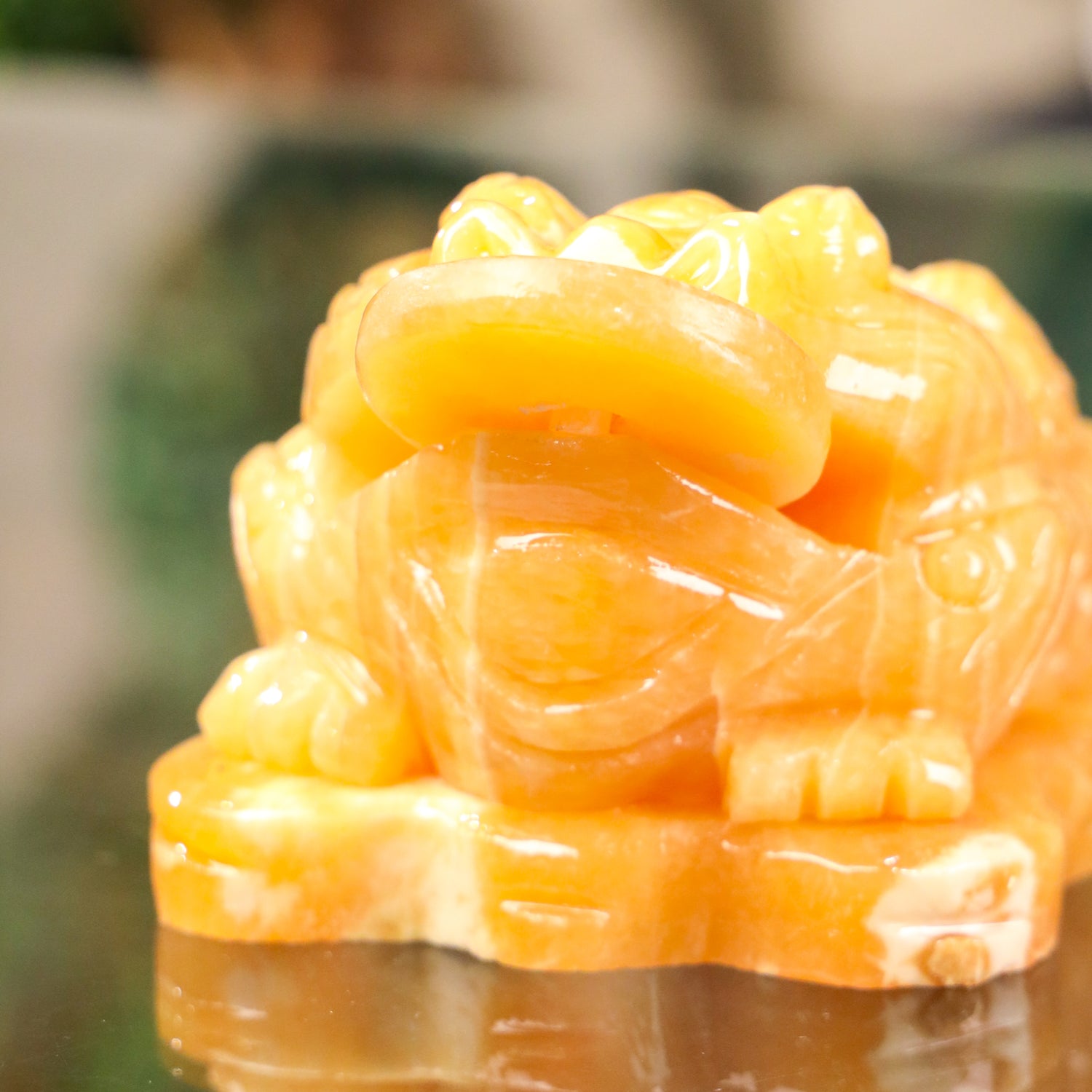 Topaz Money Frog for Growing Wealth 13cm