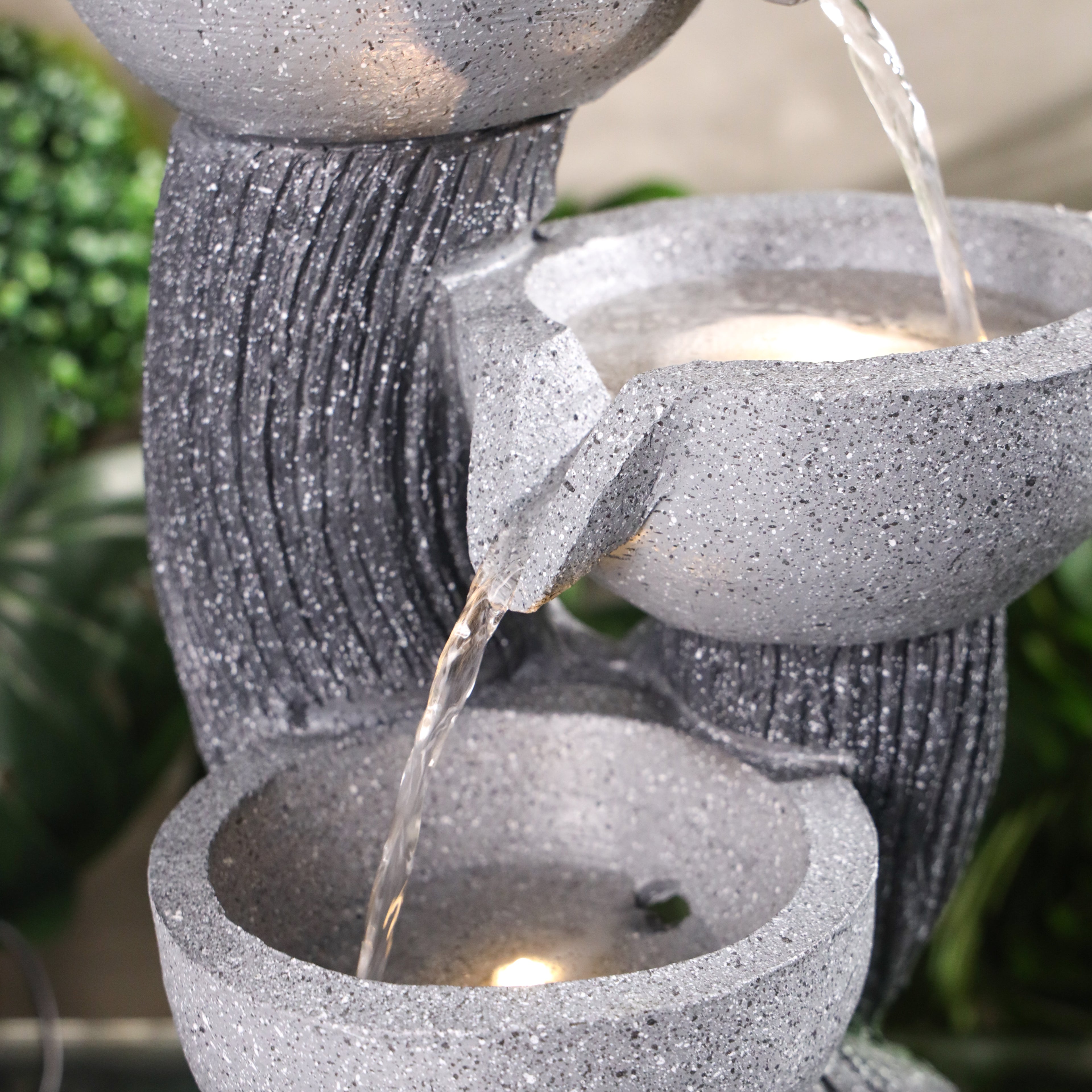 Triple Spiral Fountain of Balanced Energy 47cm
