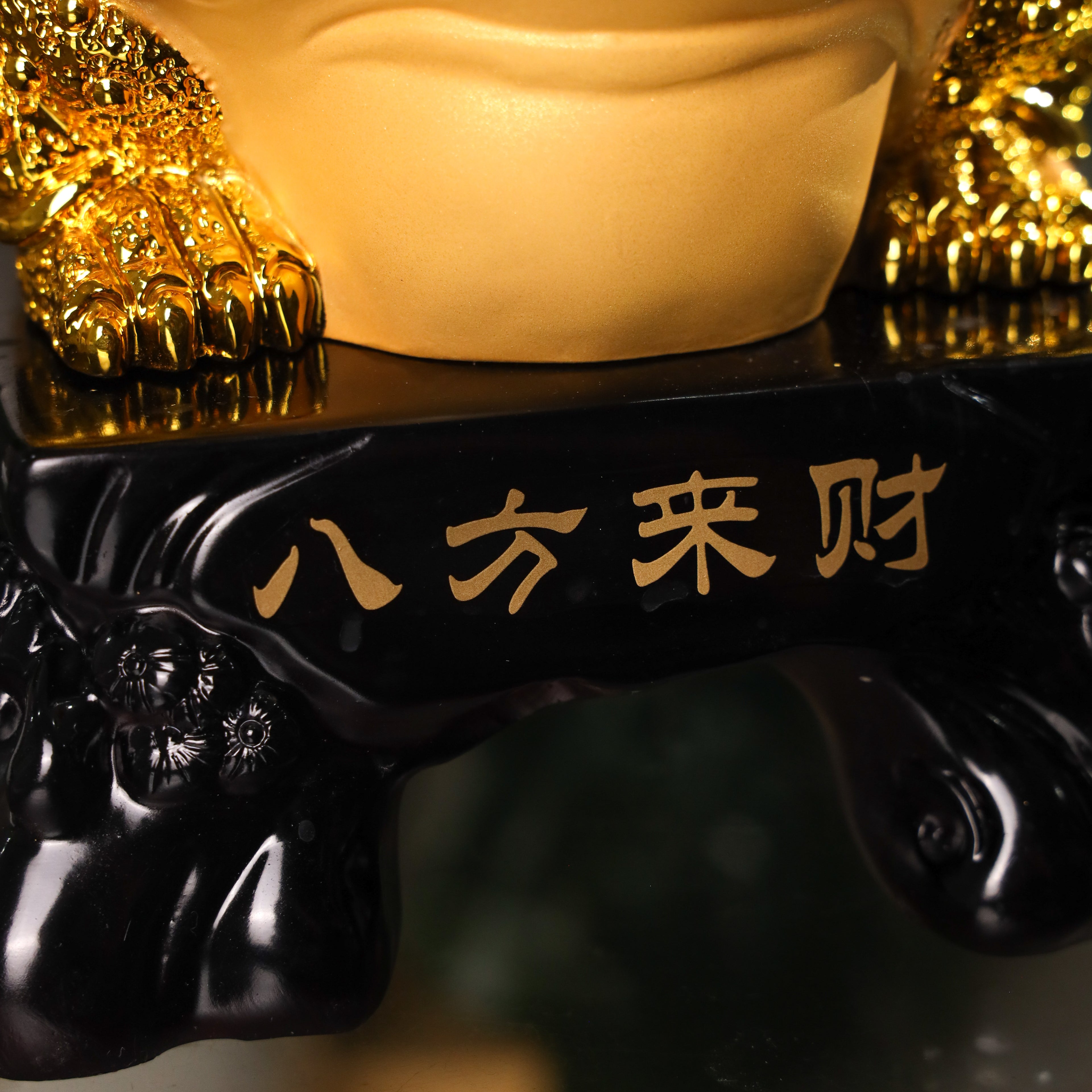 Double Wealth Luck Buddha on Money Frog 36cm