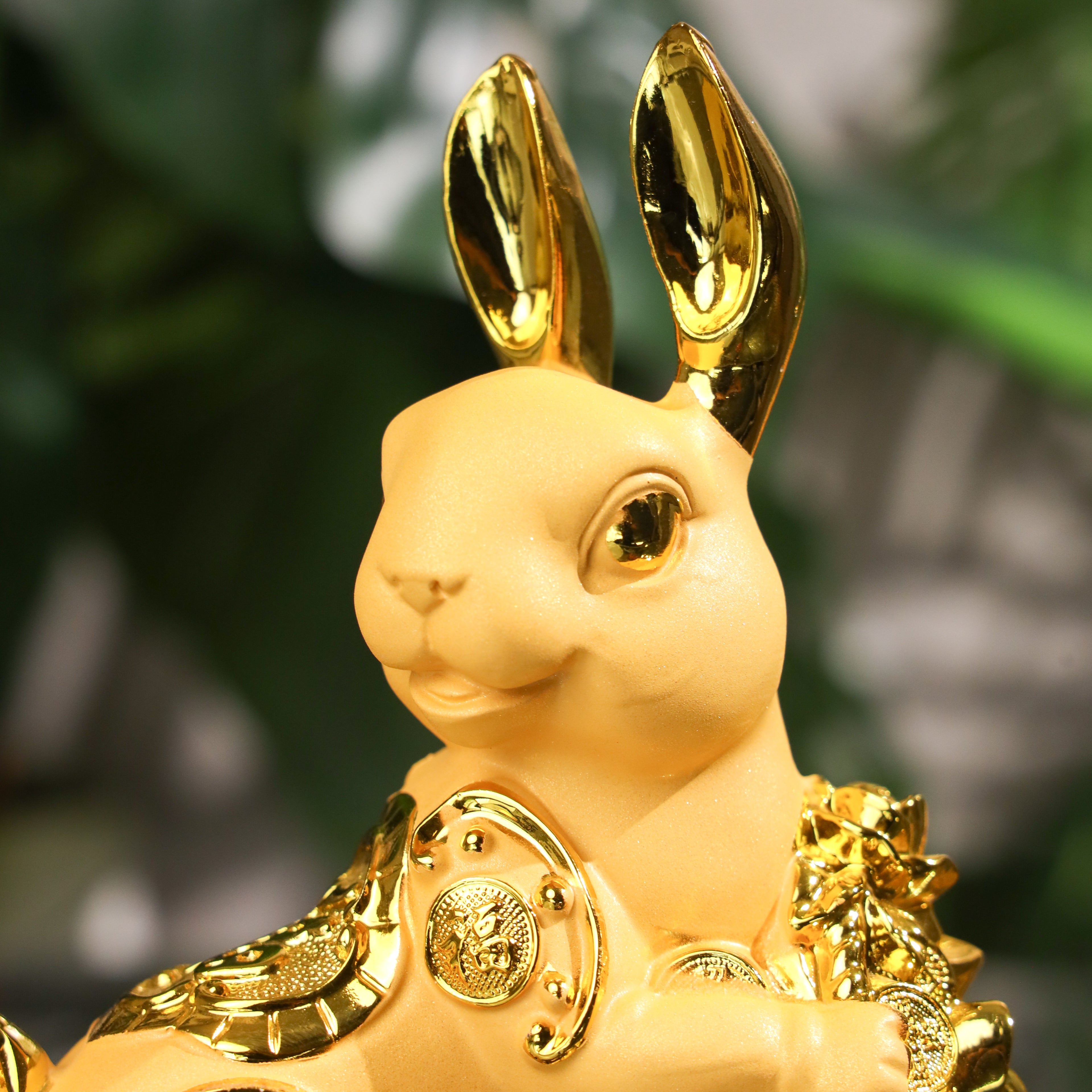Golden Zodiac Rabbit of Peaceful Living 18cm