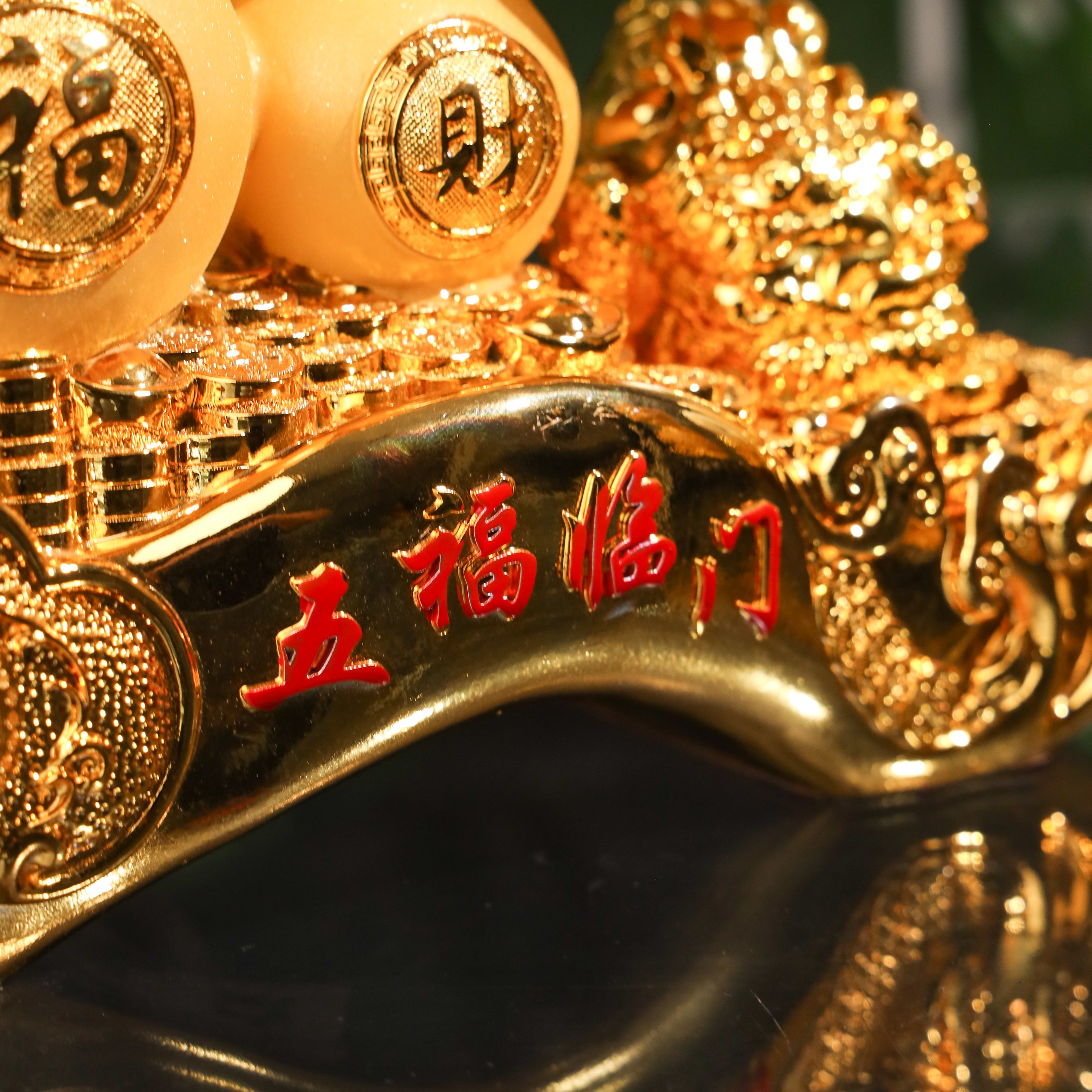 Golden Wu Lou Quartet of Health & Wealth 34cm
