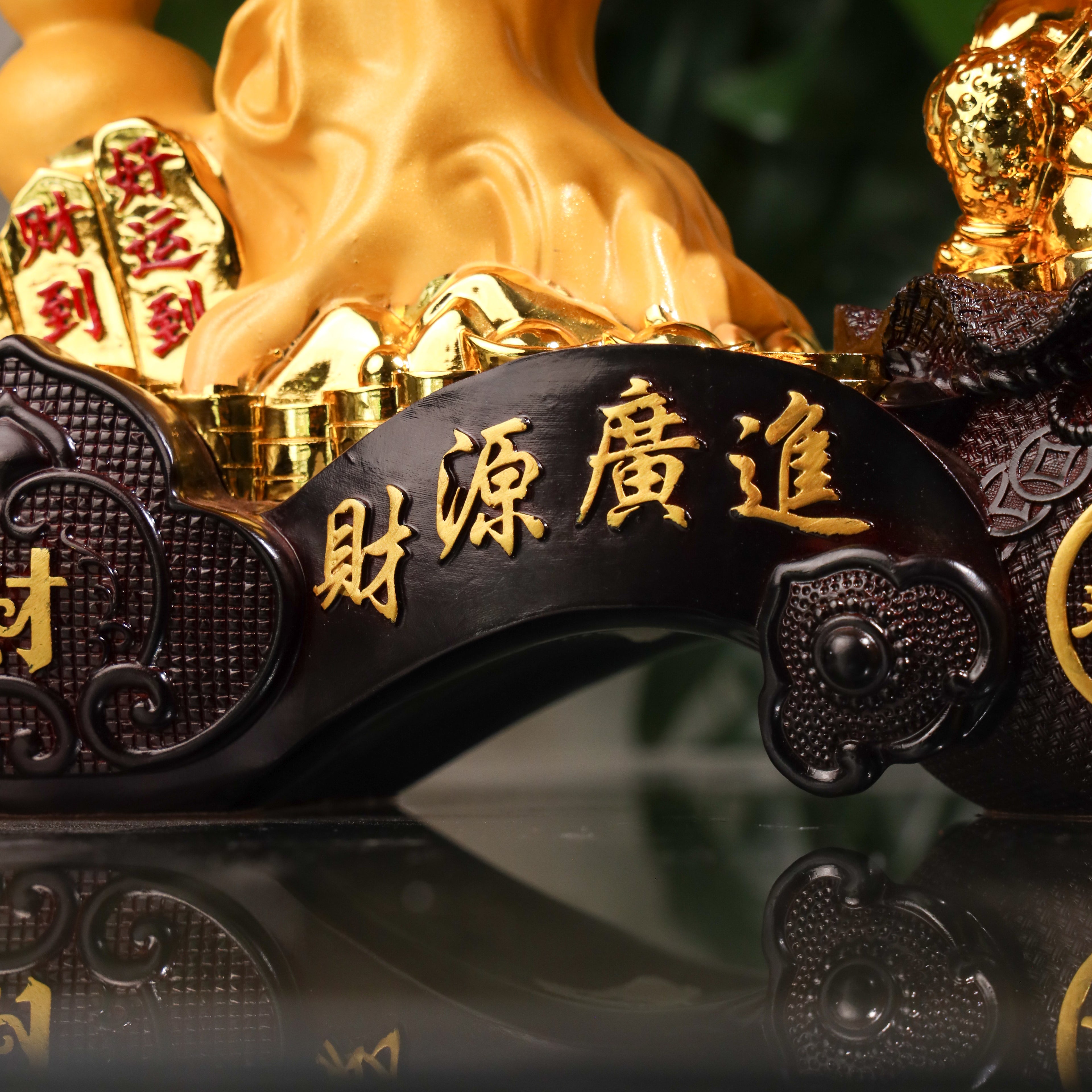 Money-Multiplying Golden Tree with Frog 37cm