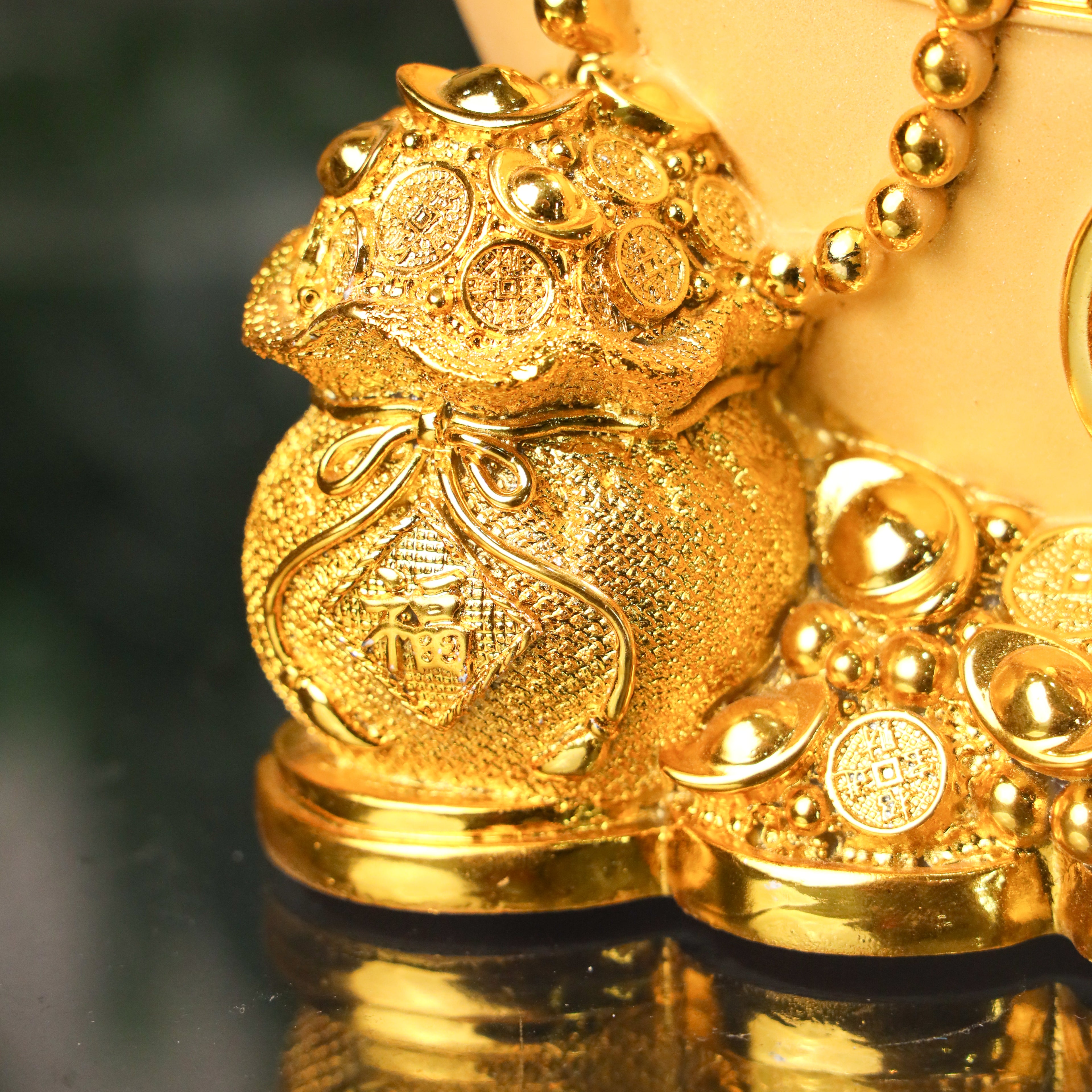 Five-Tier Gold Ingot Tower of Growing Wealth 32cm