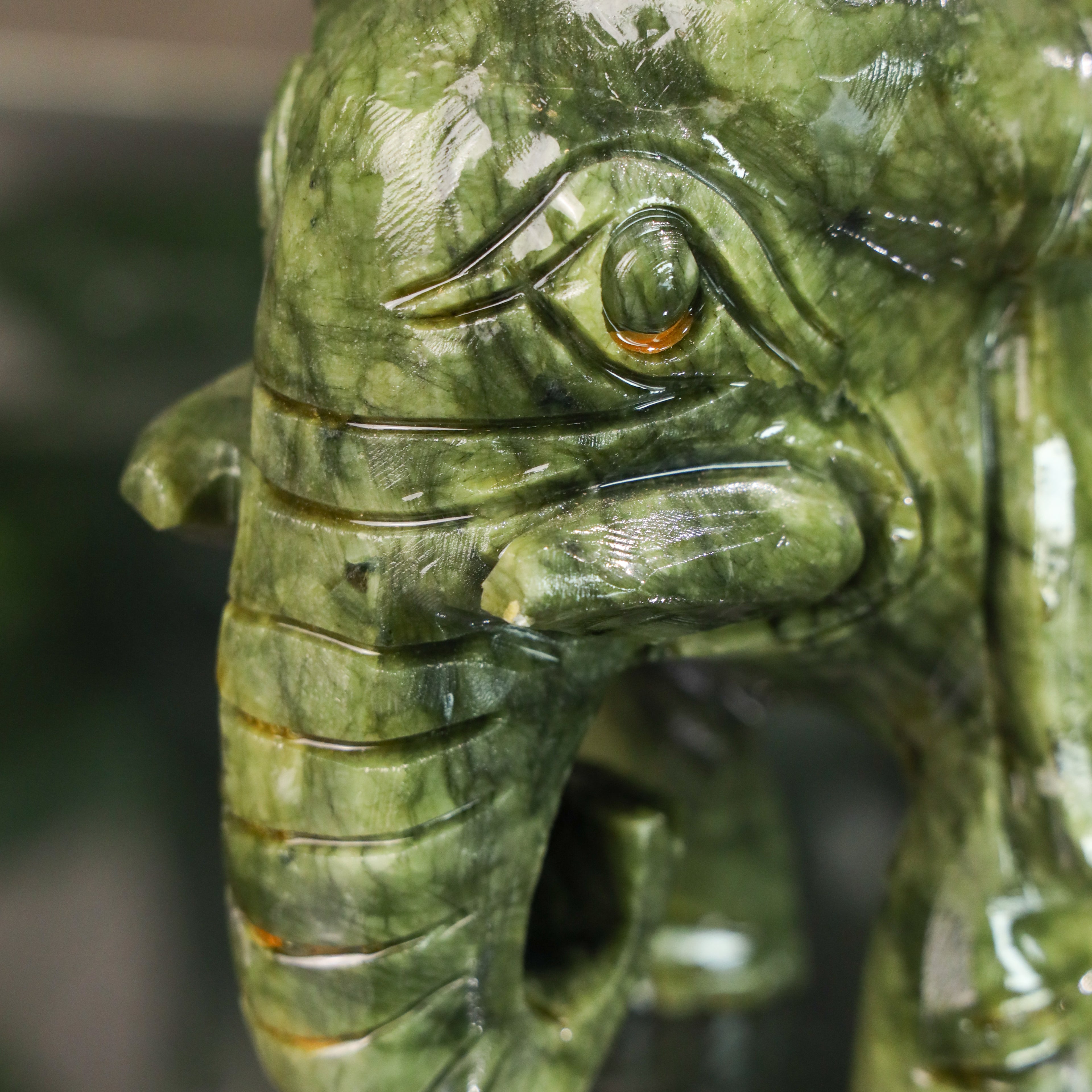 Mighty Protector Jade Elephants 23cm