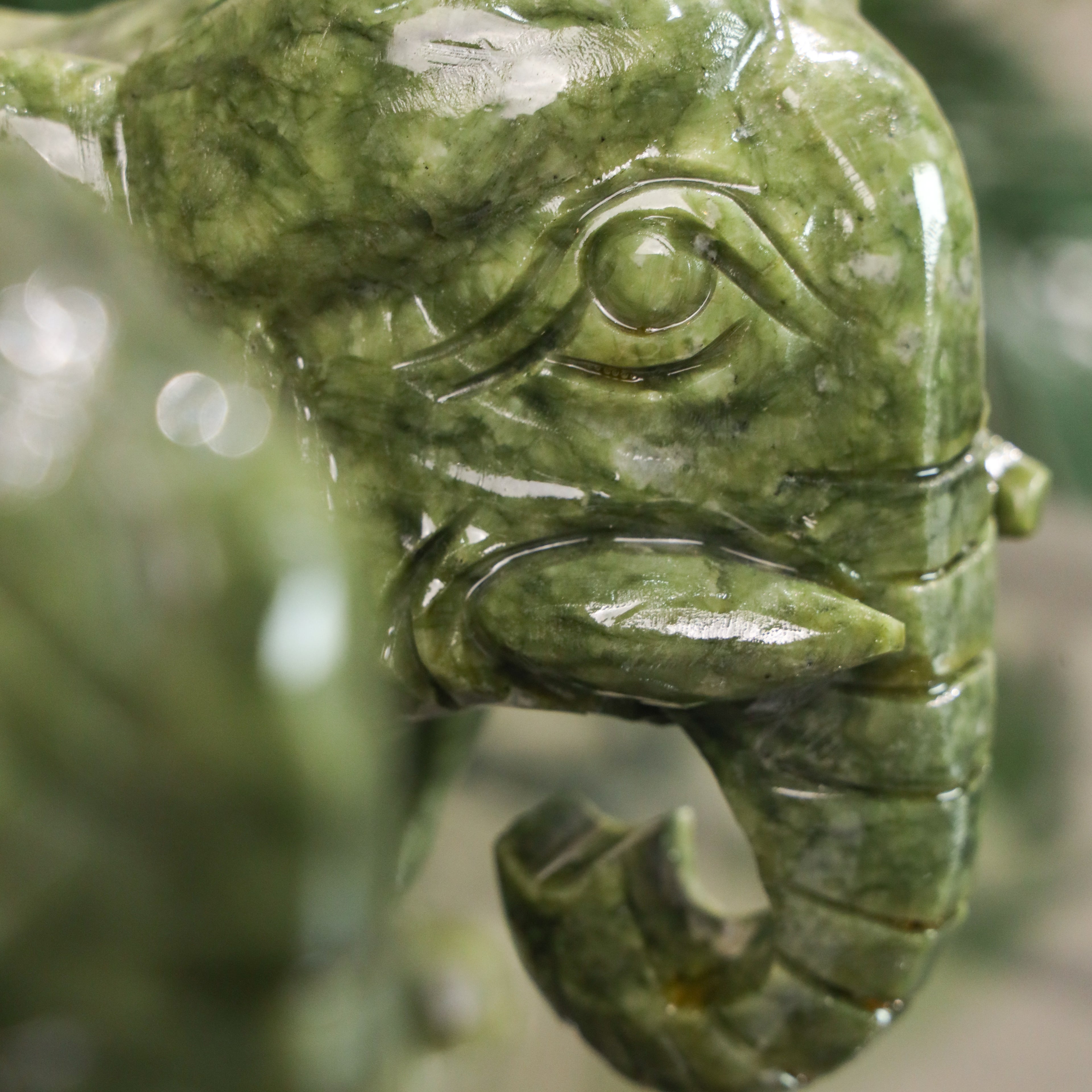 Mighty Protector Jade Elephants 23cm