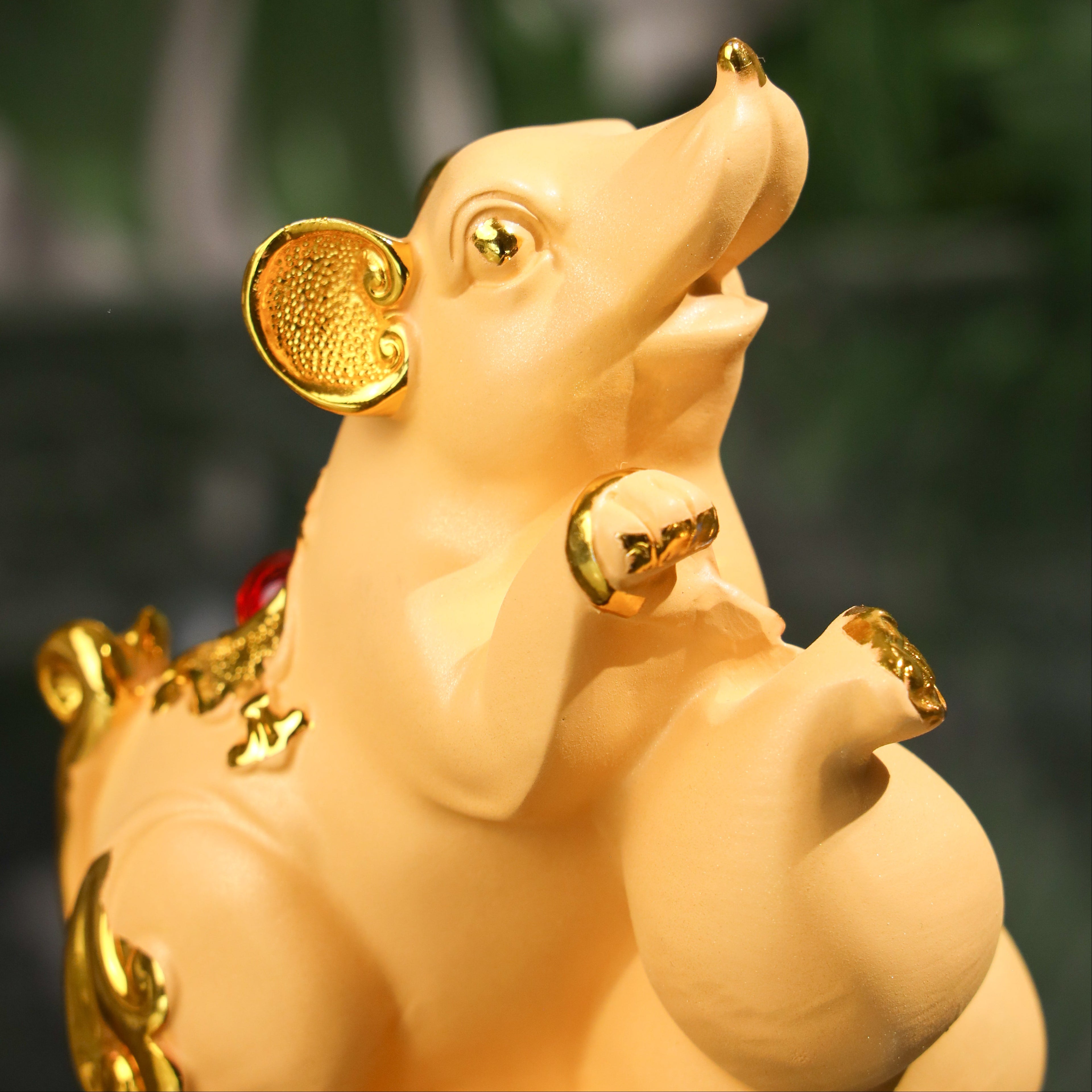 Golden Zodiac Rat of Smart Earnings 18cm