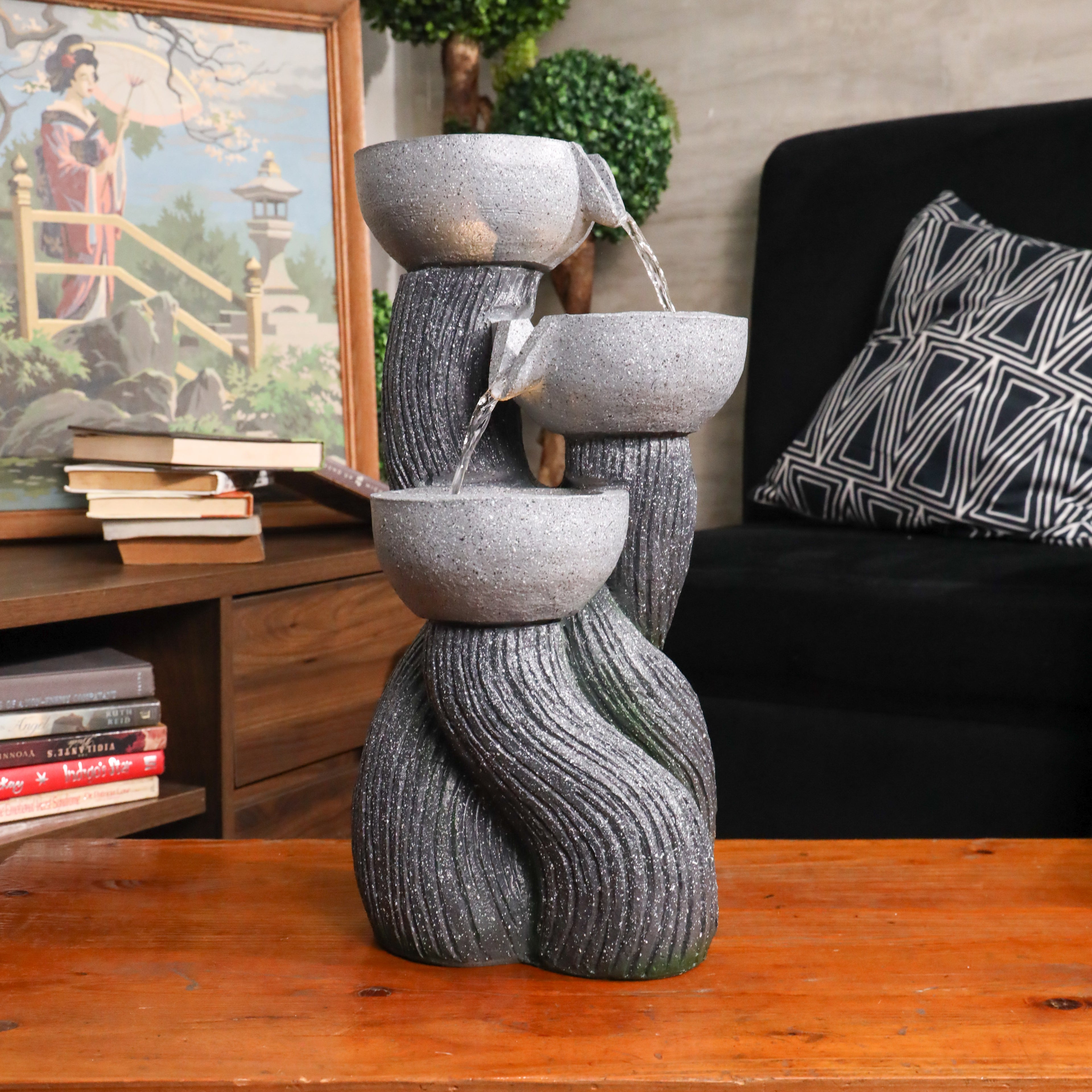 Triple Spiral Fountain of Balanced Energy 47cm