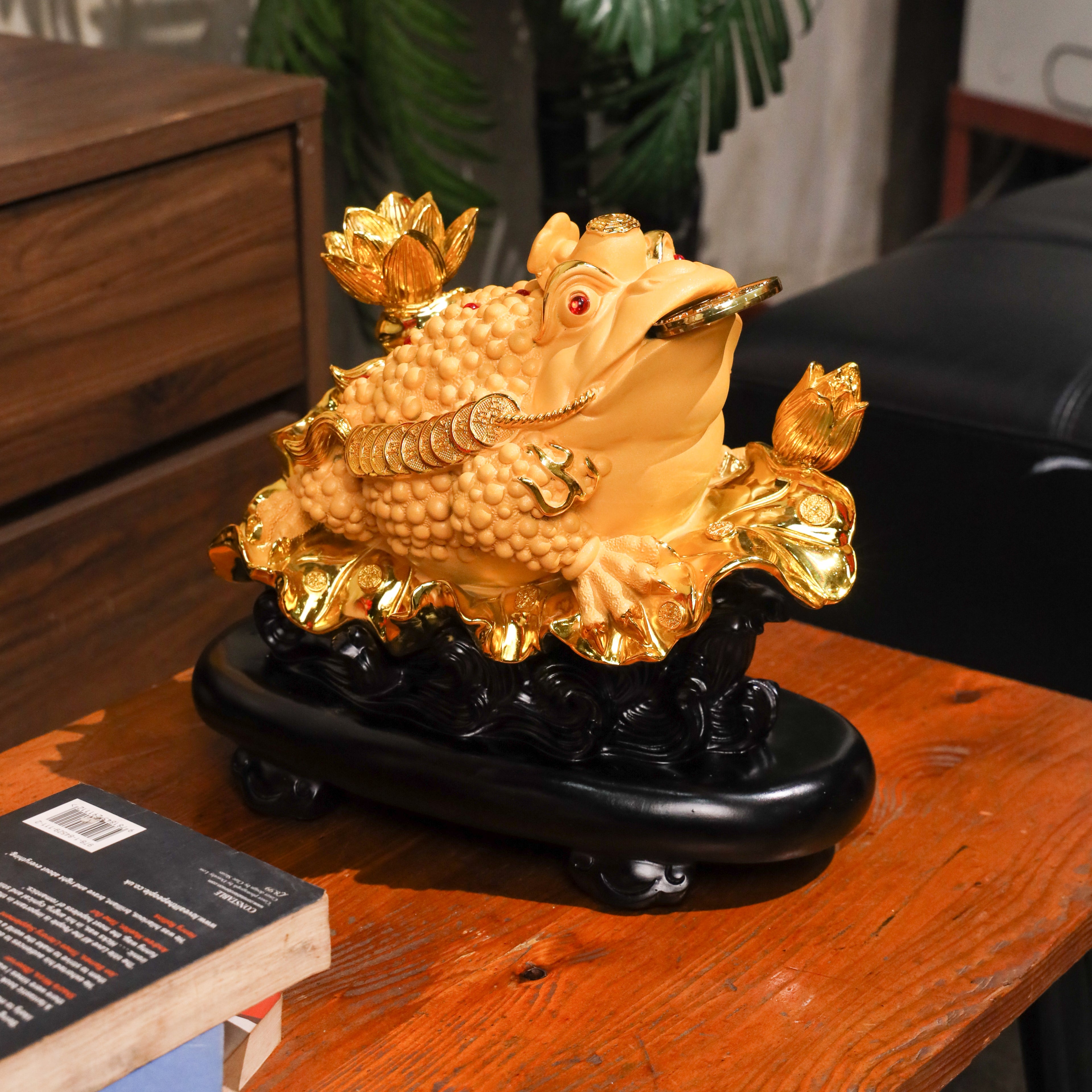 Display of Wealth Golden Money Frog 33cm