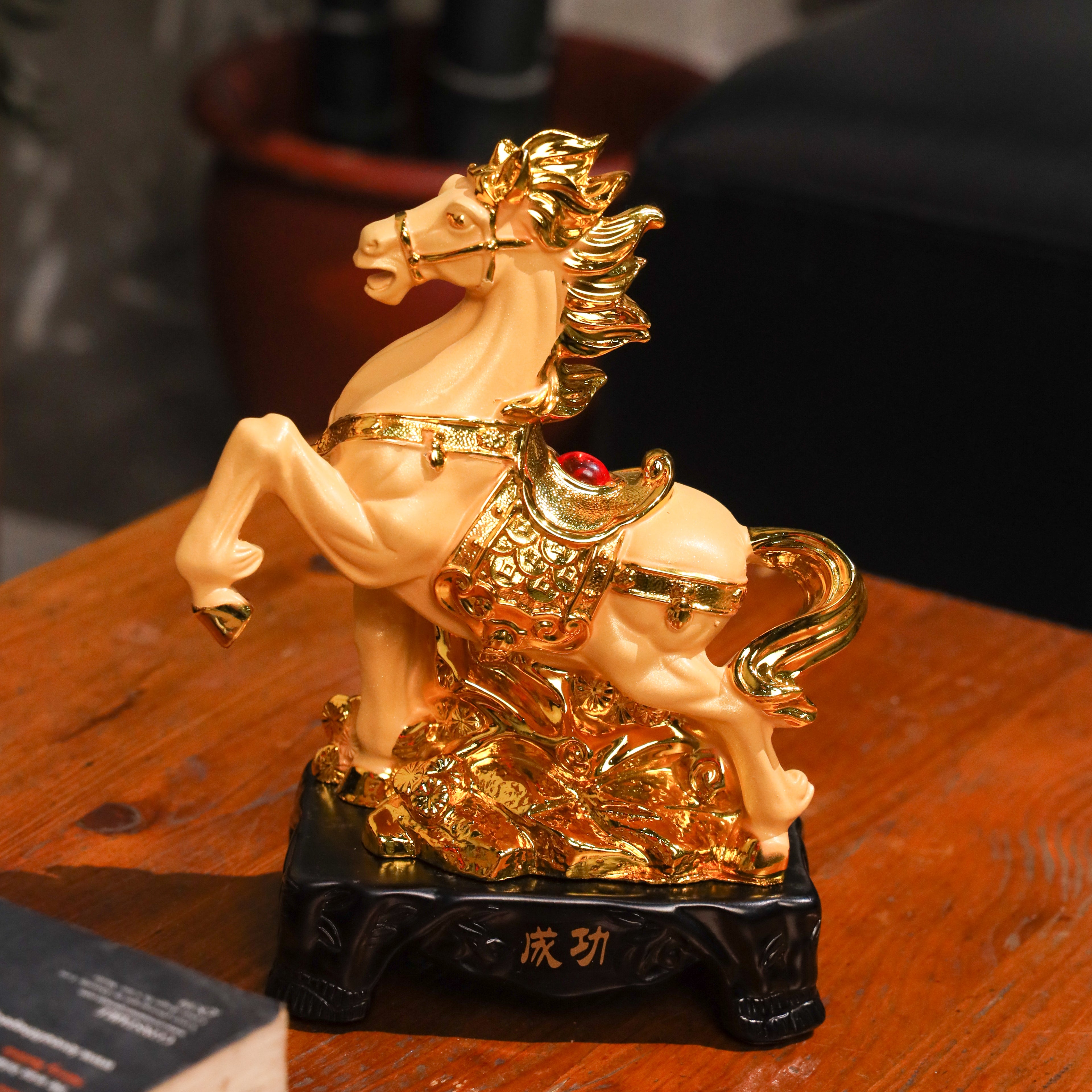 Golden Zodiac Horse of Fast Success 18cm