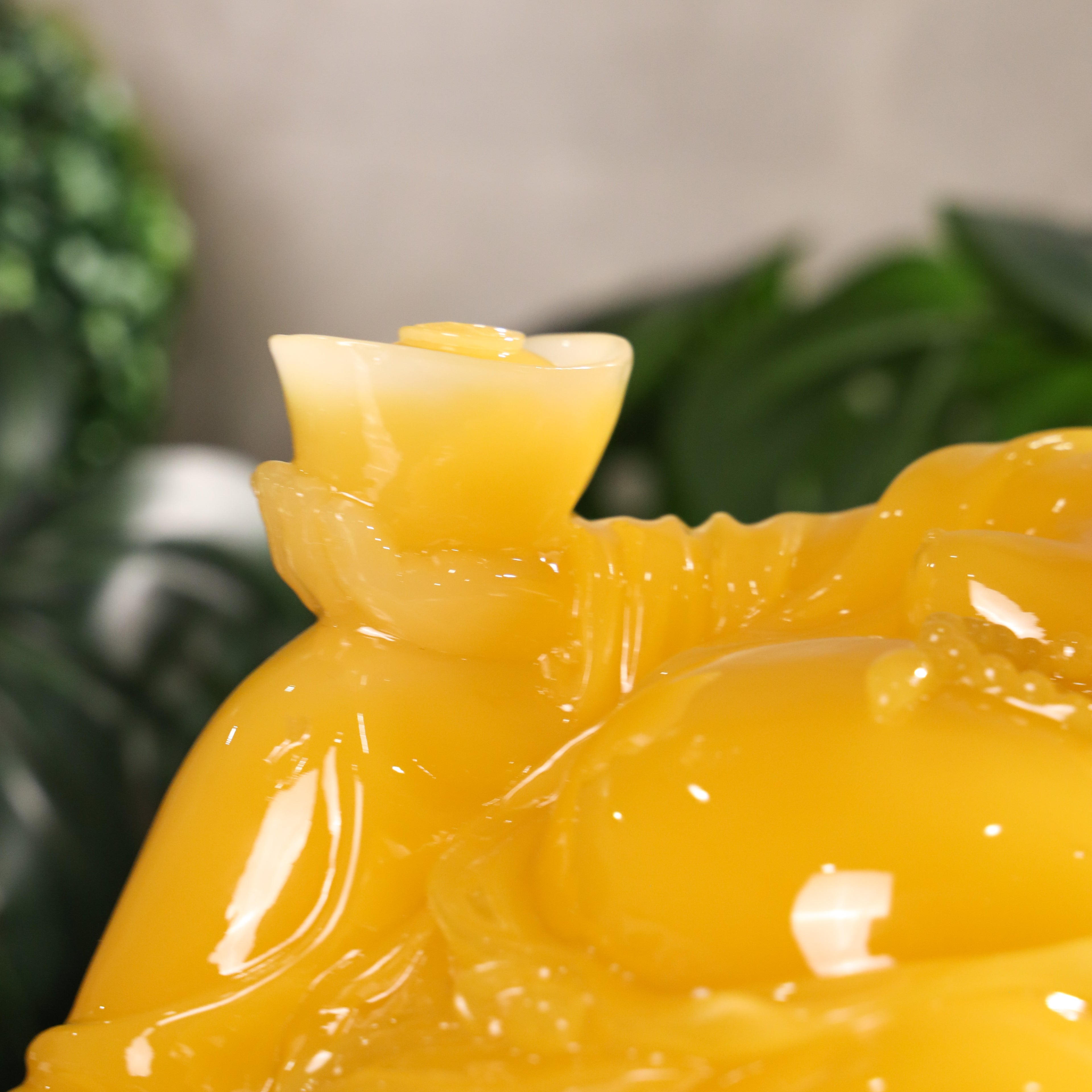 Relaxed Yellow Buddha of Lucky Fortune 48cm