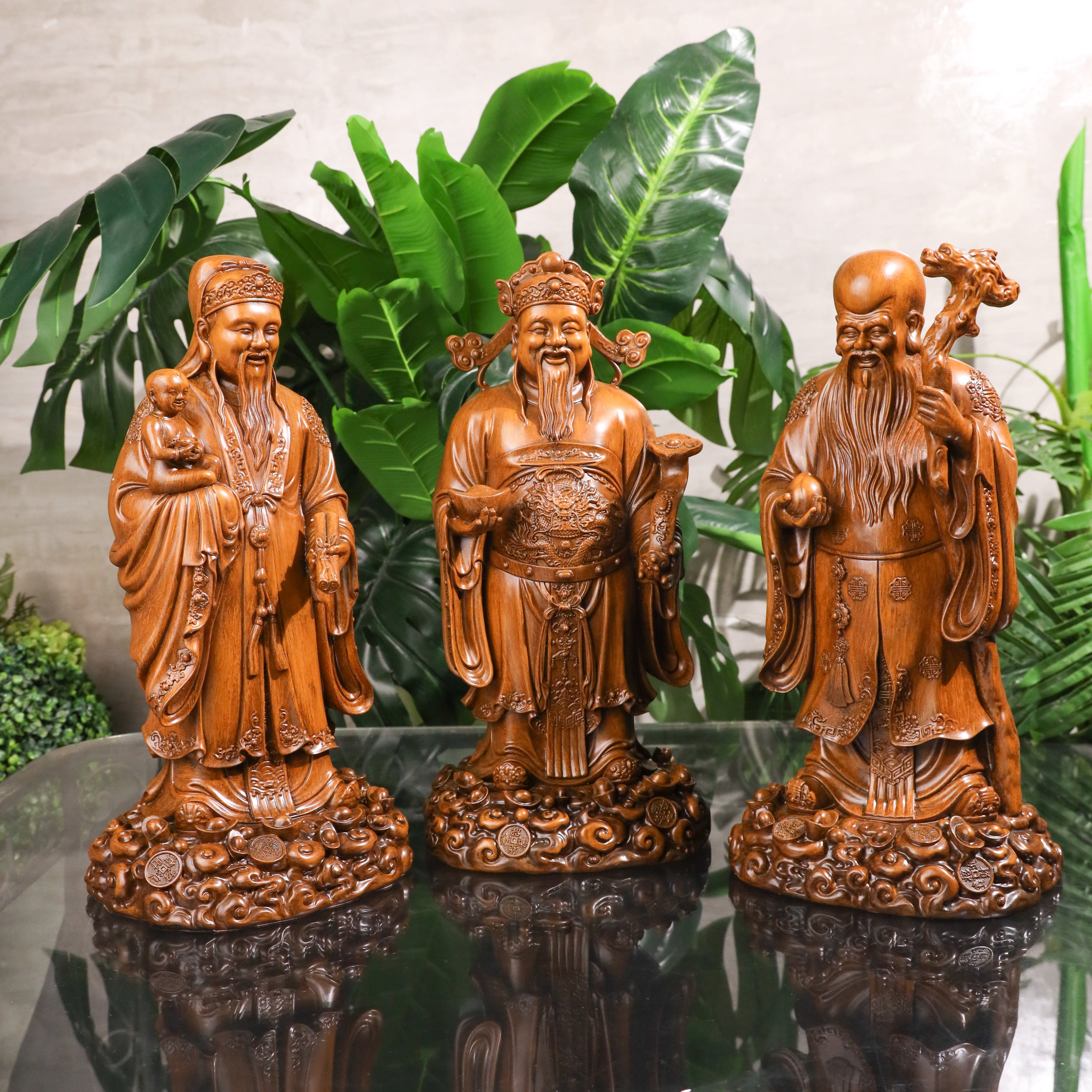 Ancient Fuk Luk Sau Set for Life Success 40cm