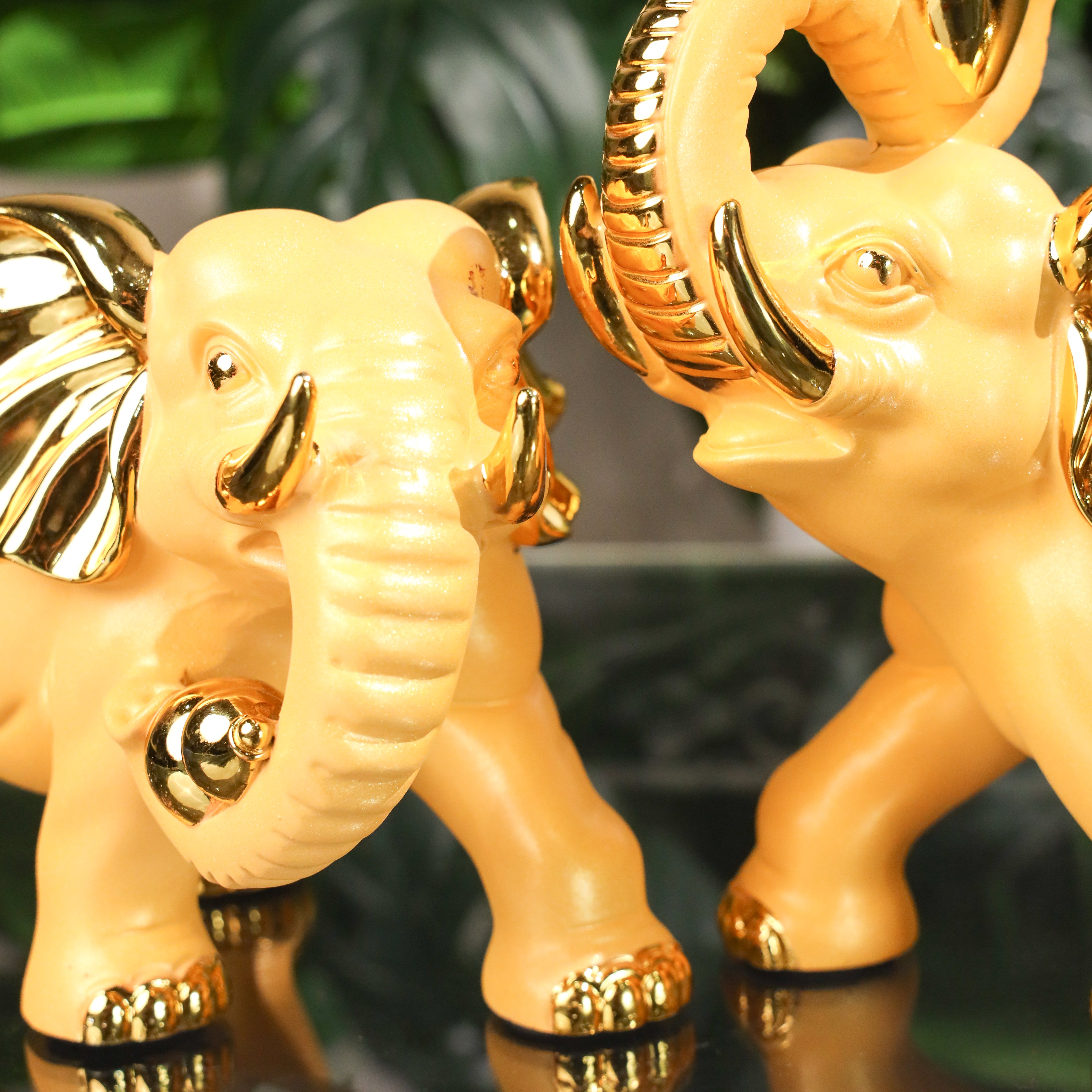 Loyal Golden Elephants of Protection 25cm