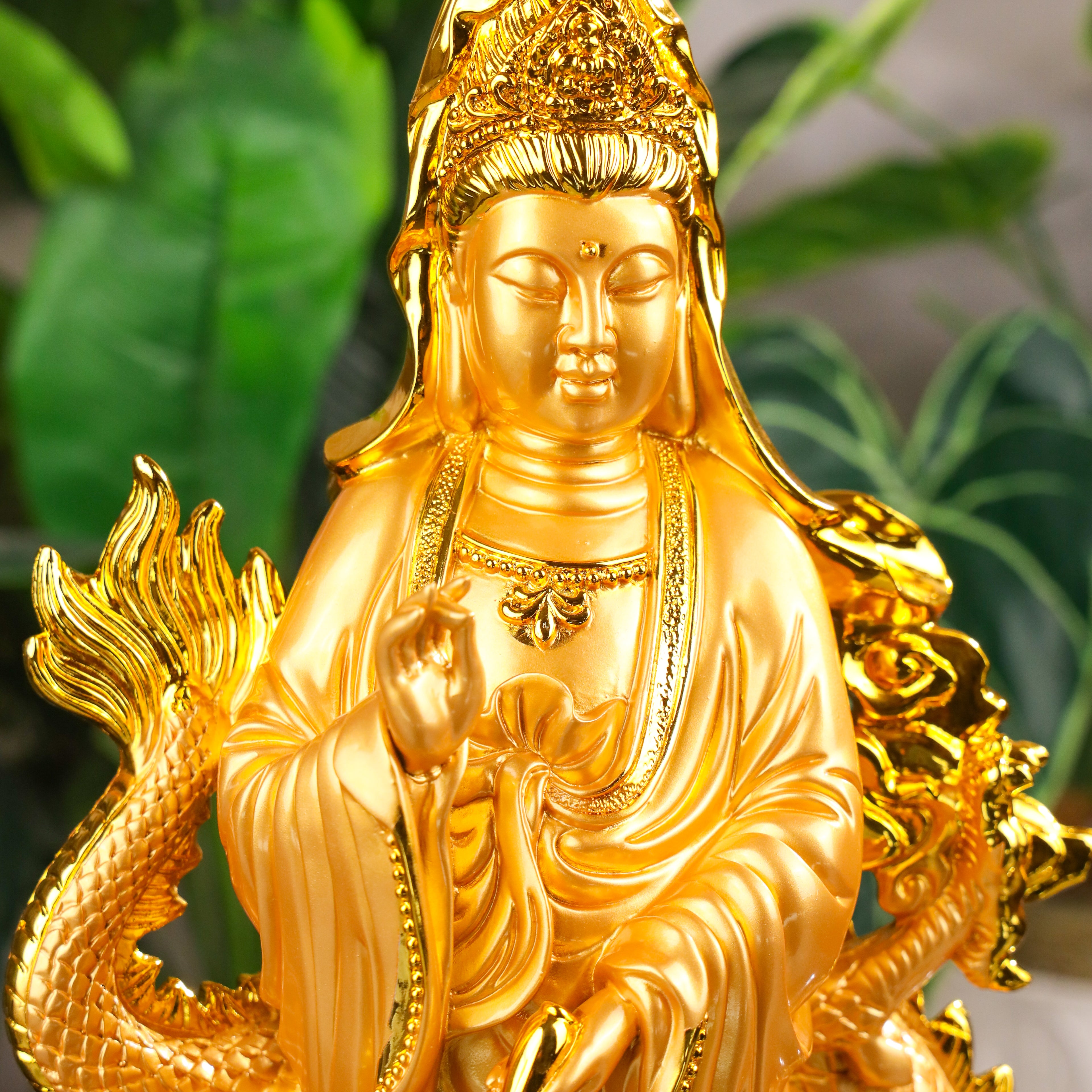 Empress of Protection Golden Guan Yin 44cm