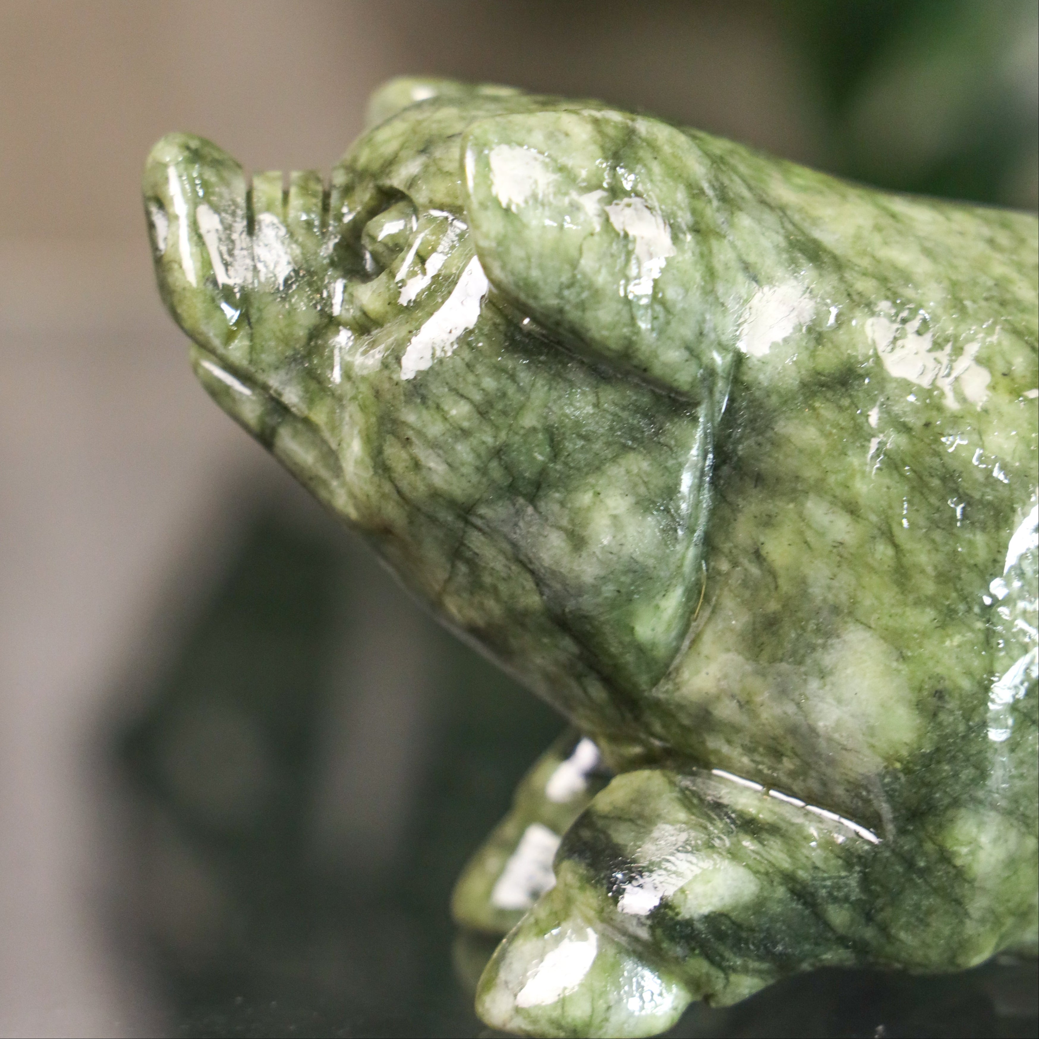 Jade Zodiac Pig for Abundant Blessings 16cm