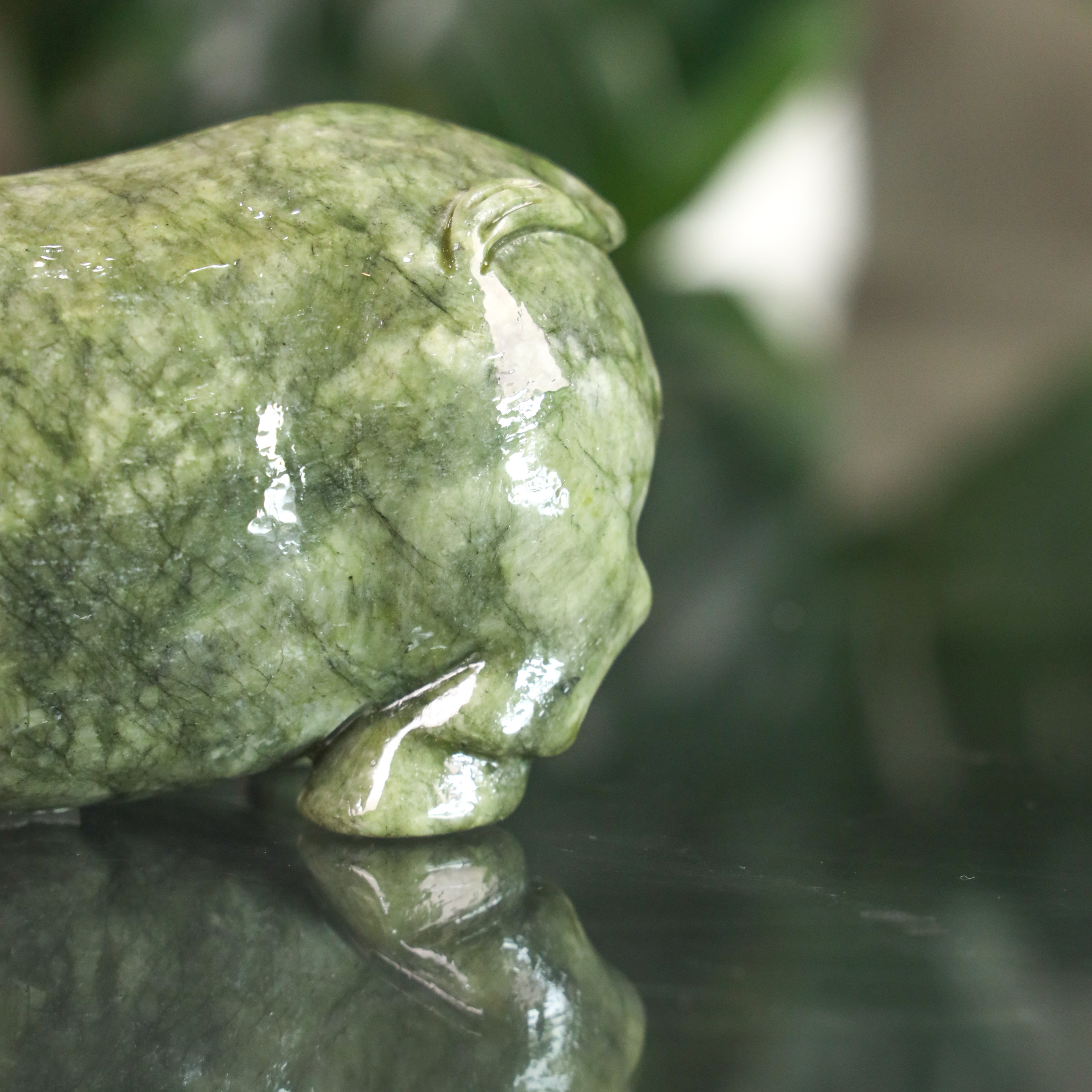 Jade Zodiac Pig for Abundant Blessings 16cm