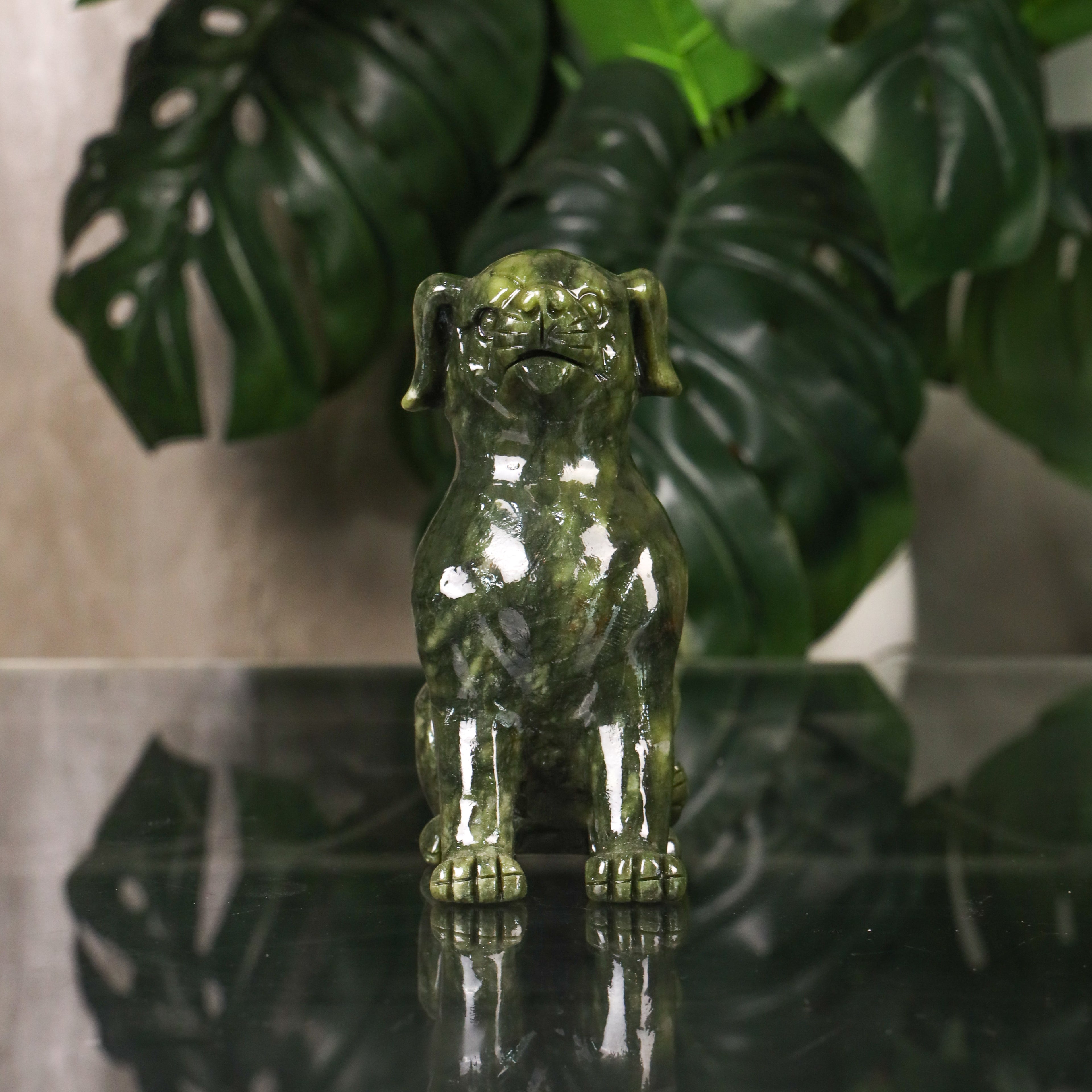 Jade Zodiac Dog for Loyal Protection 16cm