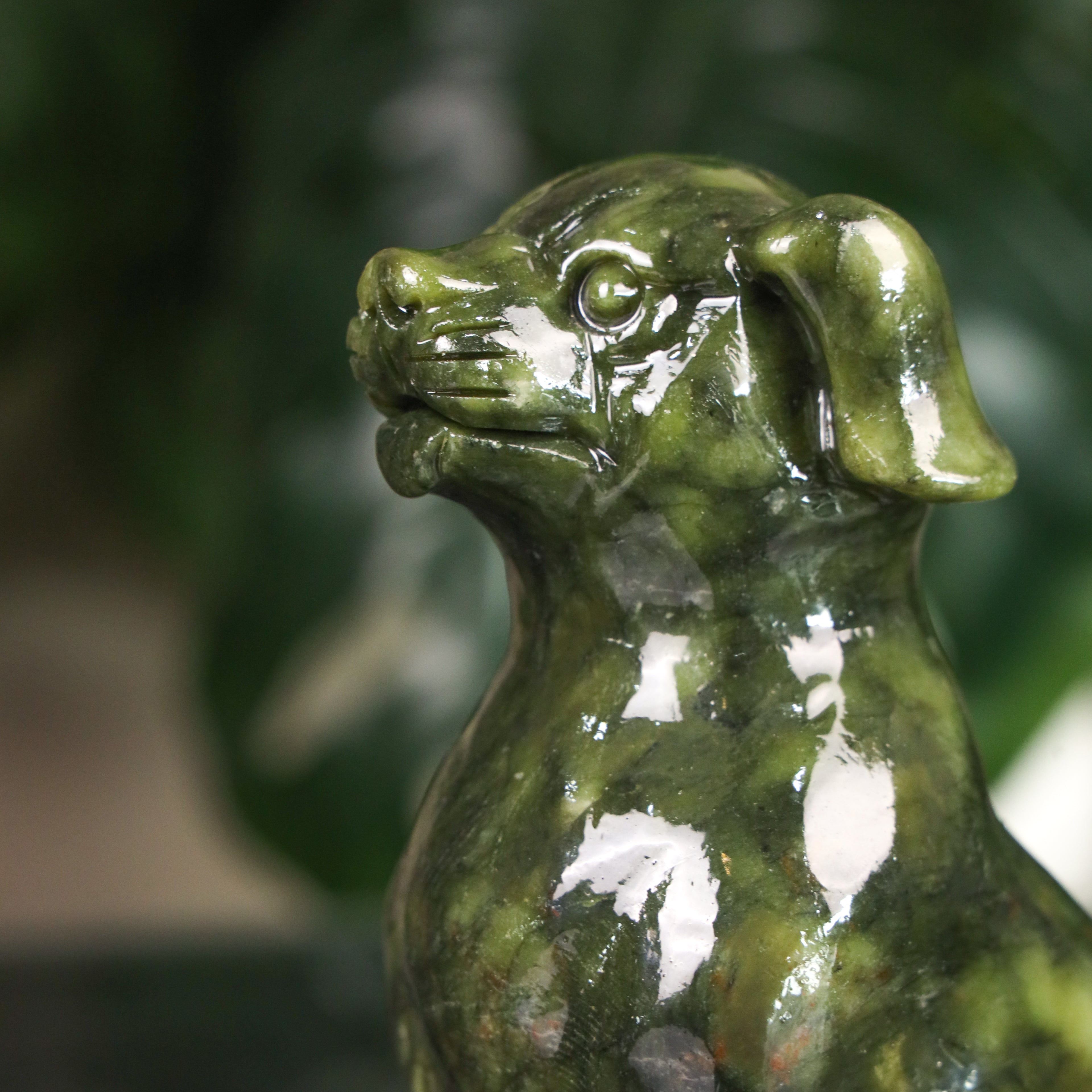 Jade Zodiac Dog for Loyal Protection 16cm