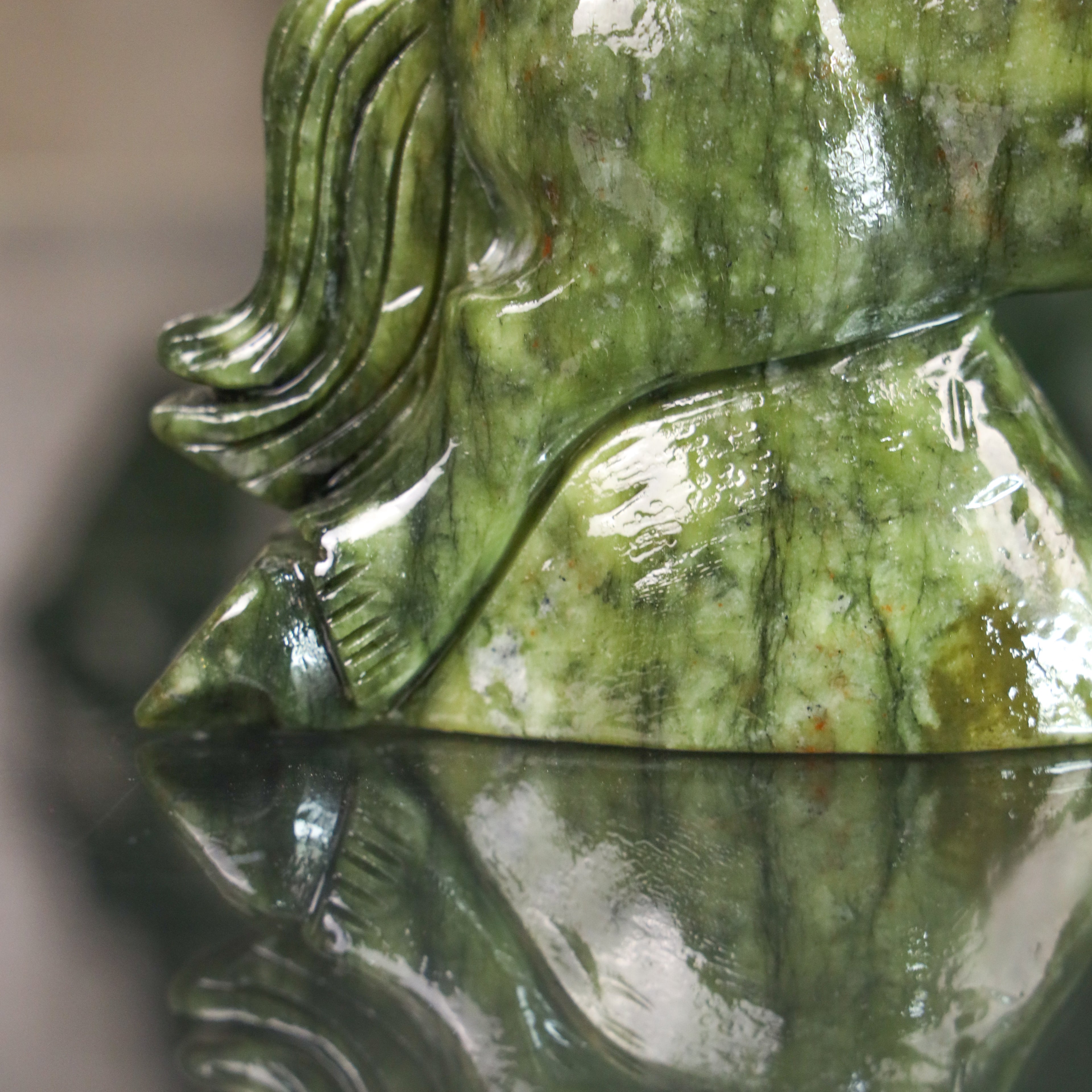 Jade Zodiac Horse for Determined Success 19cm