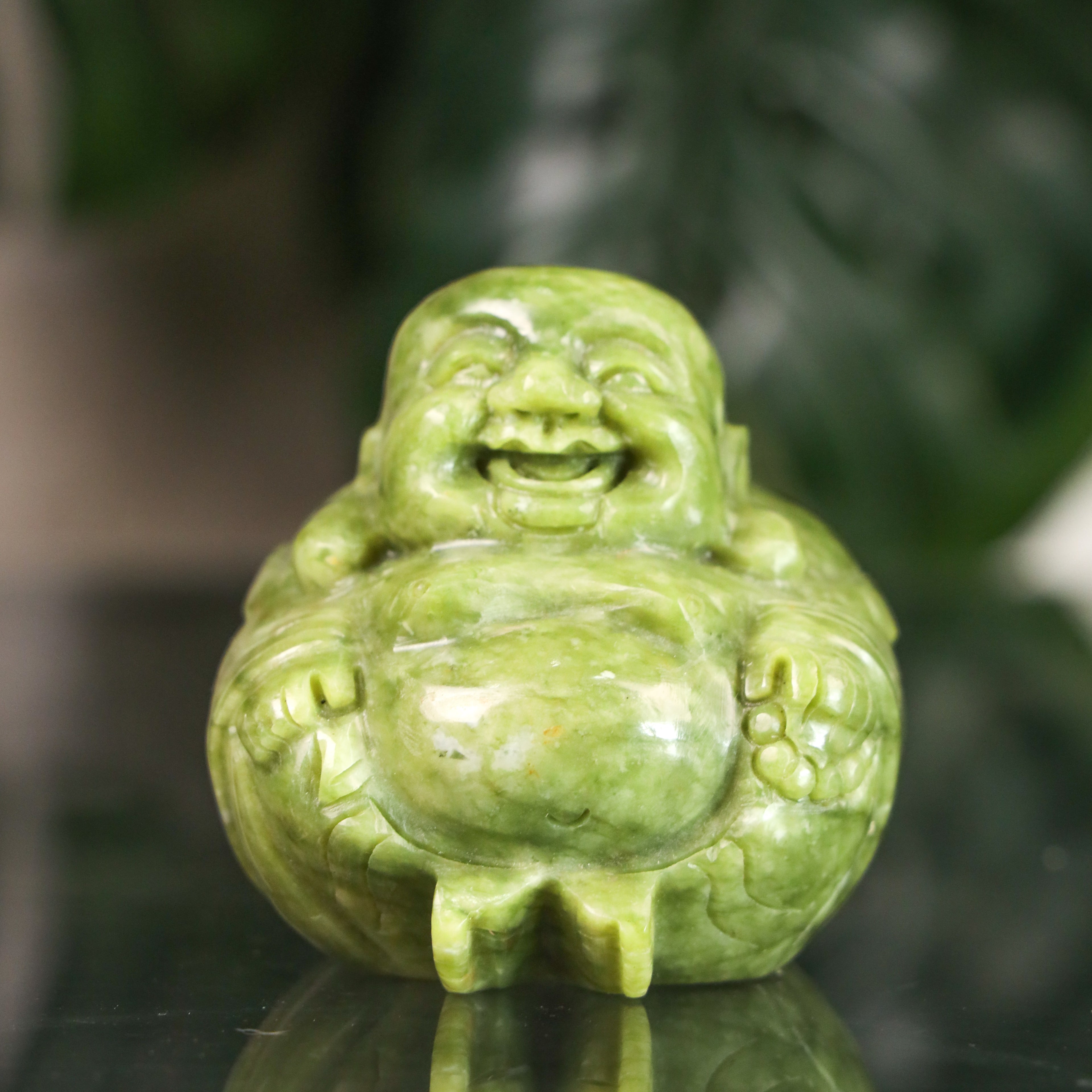 Little Round Joyful Jade Buddha 9cm