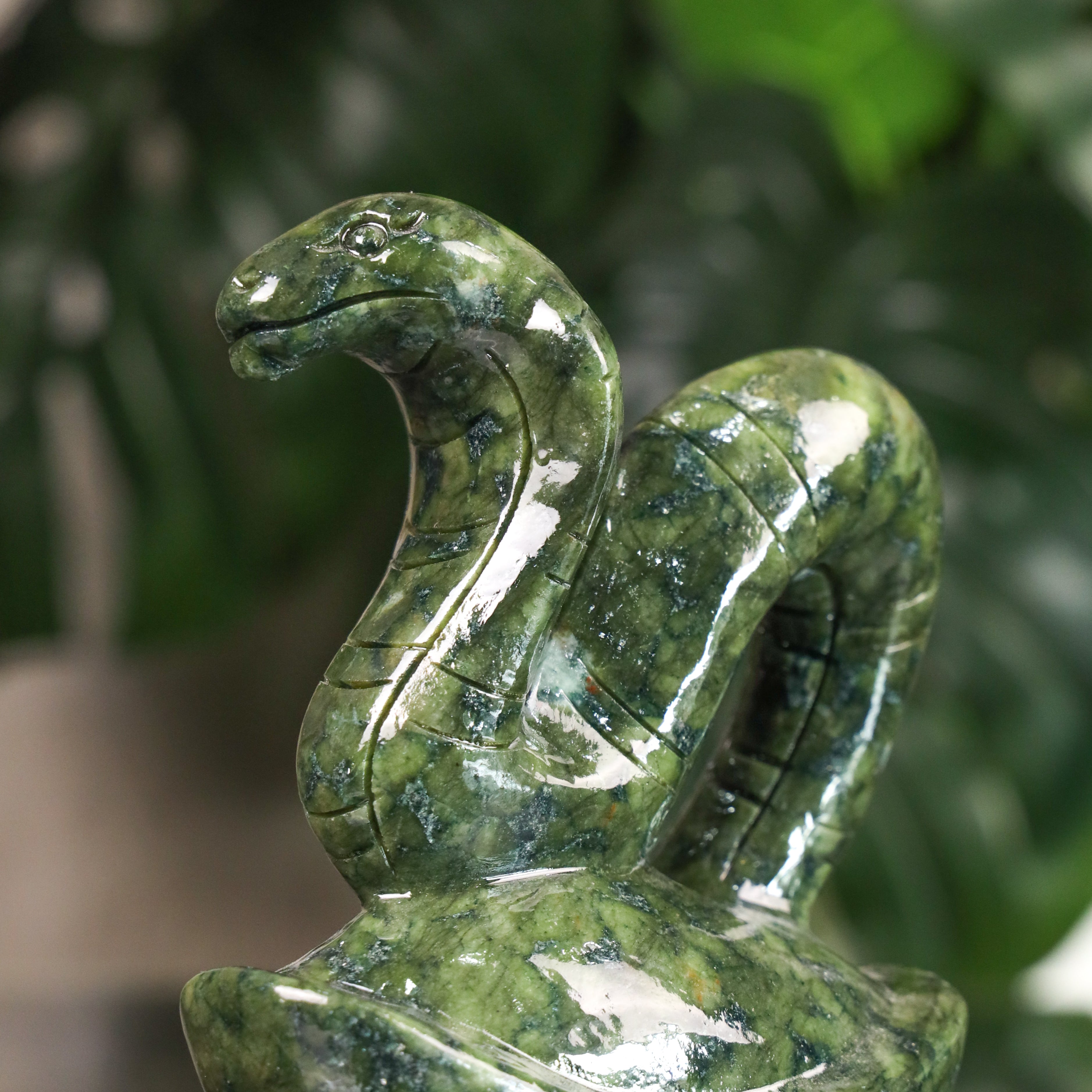 Jade Zodiac Snake for Strategic Wisdom 17cm