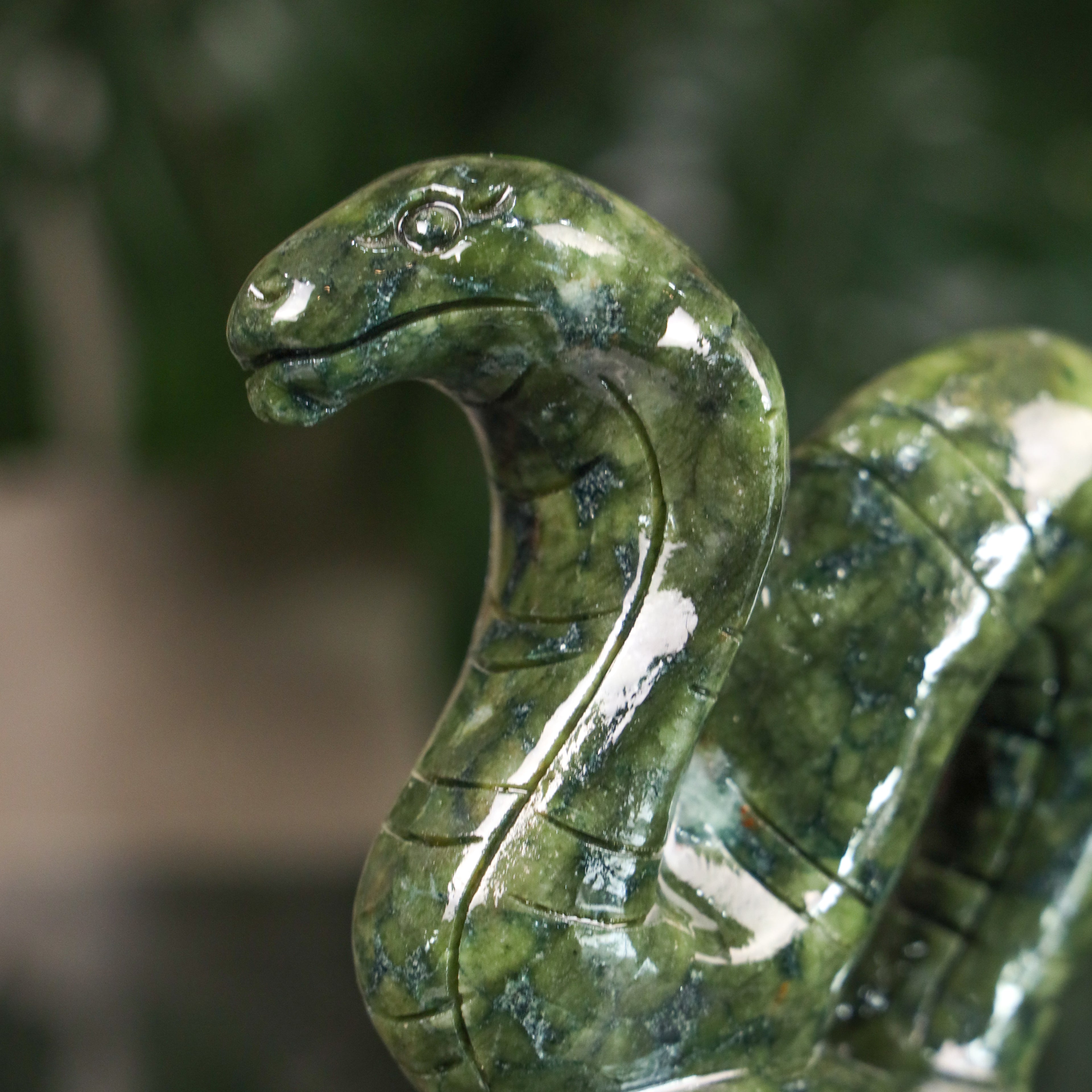 Jade Zodiac Snake for Strategic Wisdom 17cm