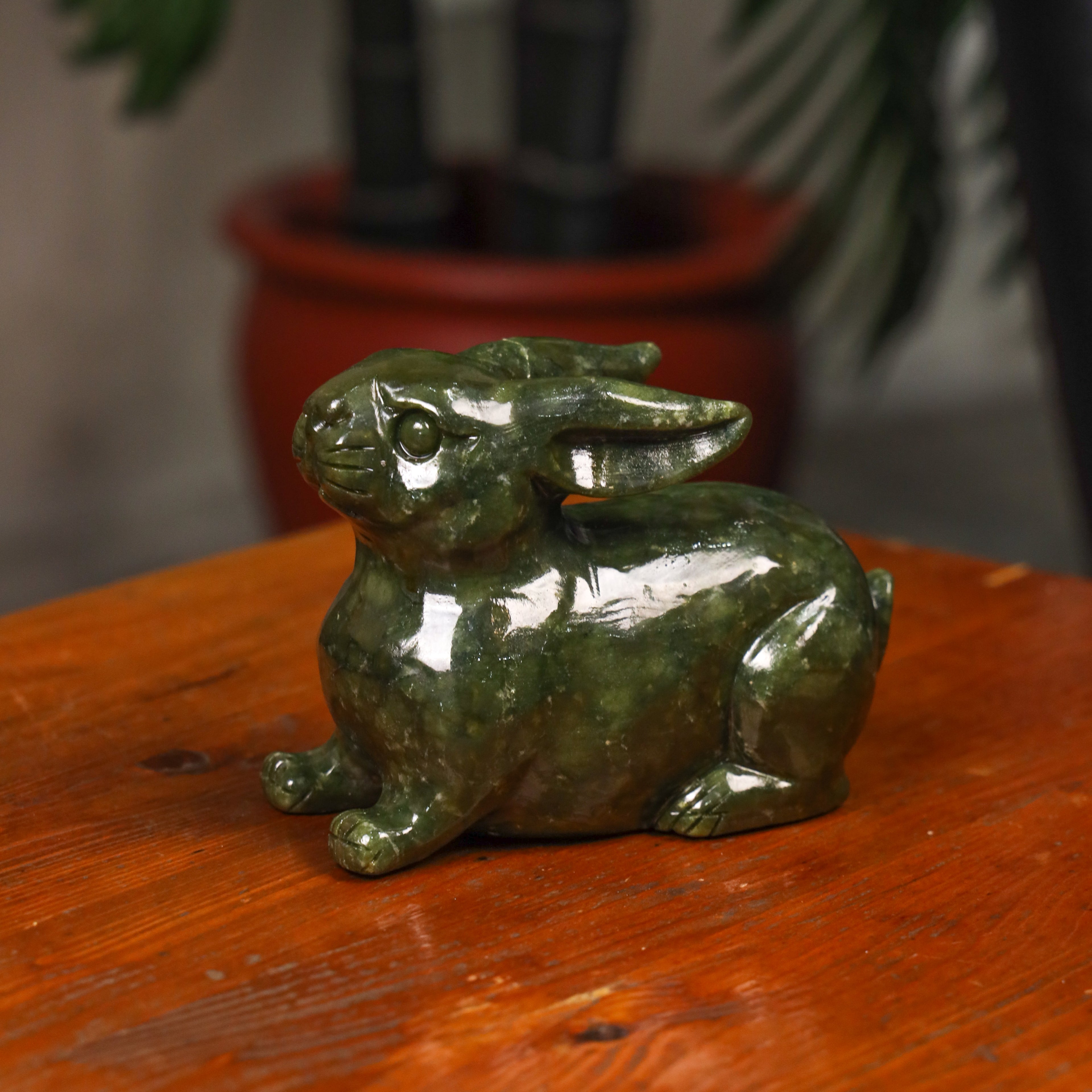 Jade Zodiac Rabbit for Helpful Kindness 14cm