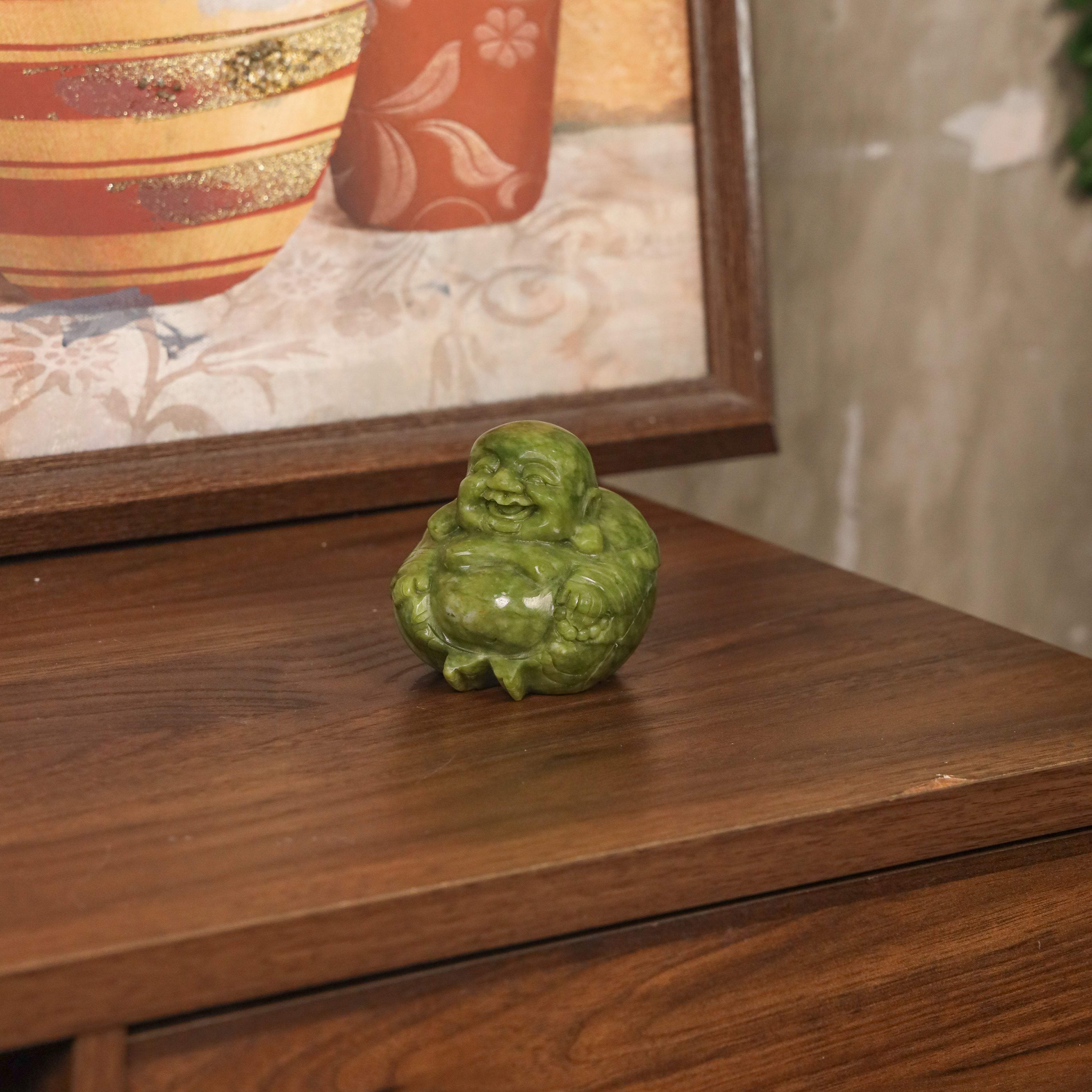 Little Round Joyful Jade Buddha 9cm