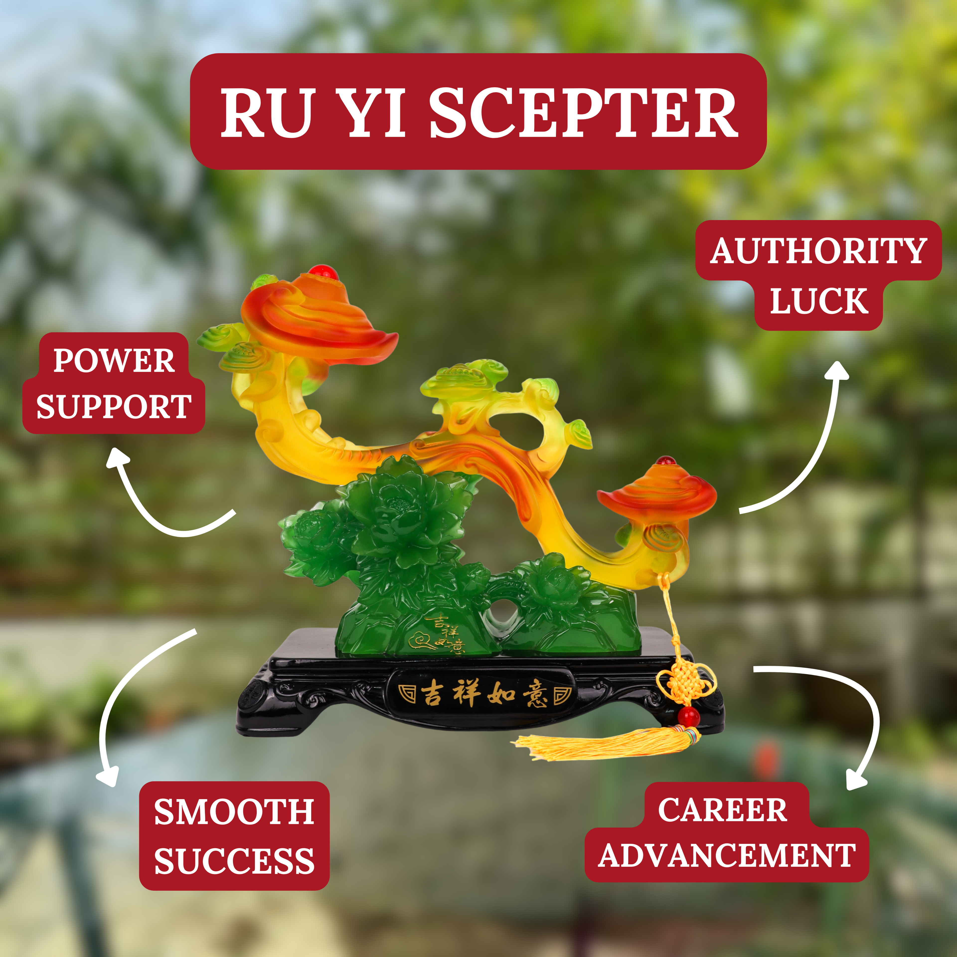 Imperial Orange Ru Yi for Favorable Outcomes 39cm