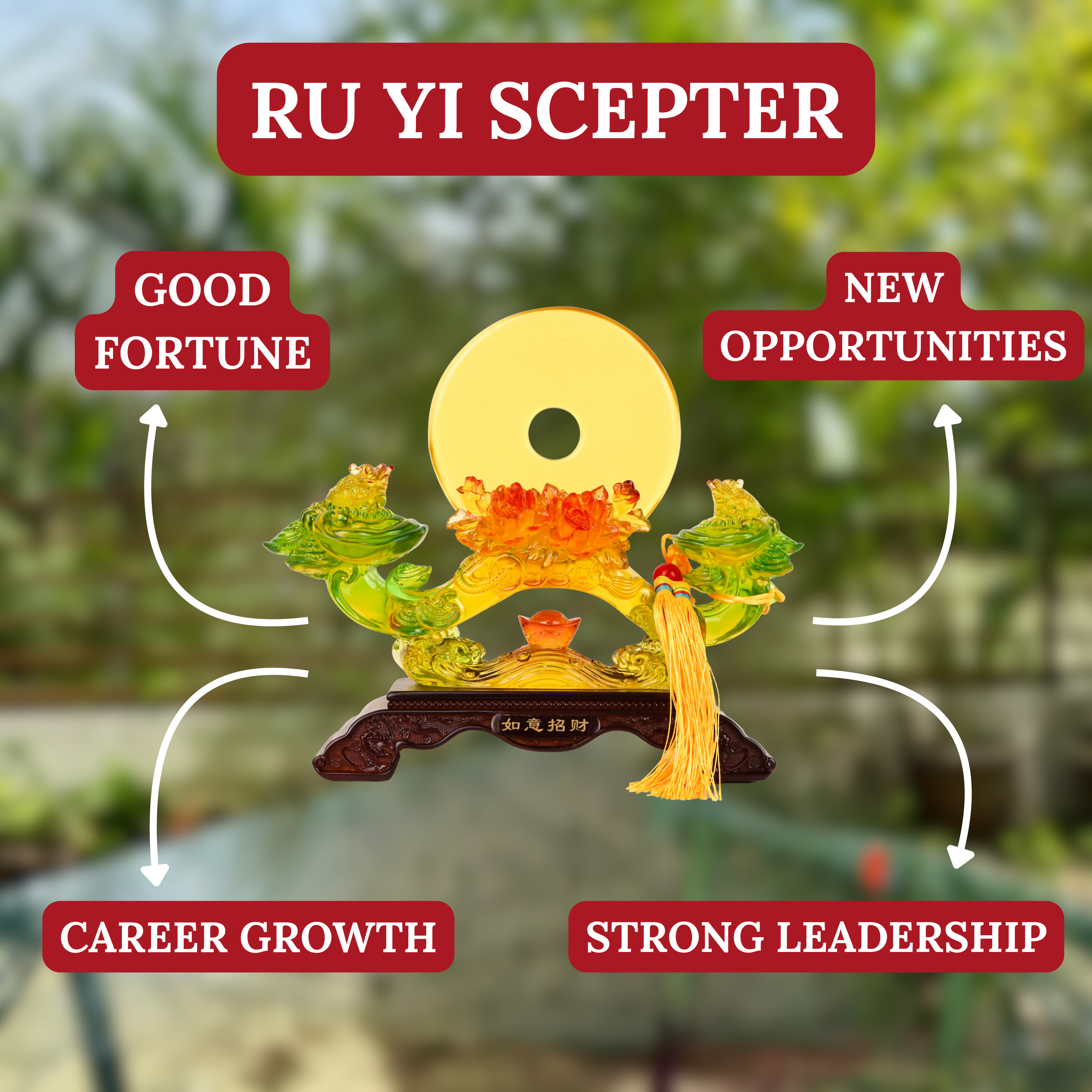 Green Ru Yi of Flowing Success 46cm